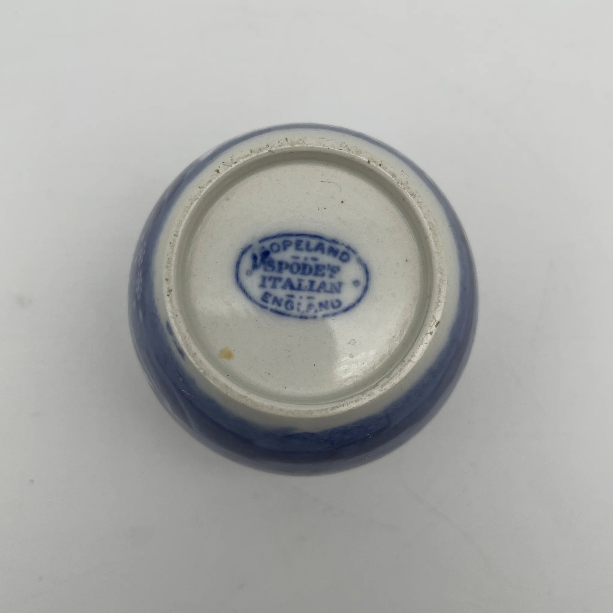 【アンティーク】 シュガーボウル (シュガーポット) / Spode (スポード) / Blue Italian / 1890-1920年代 / 陶器 / イギリス / ブルー&ホワイト, 銅版転写, 古代ローマ遺跡