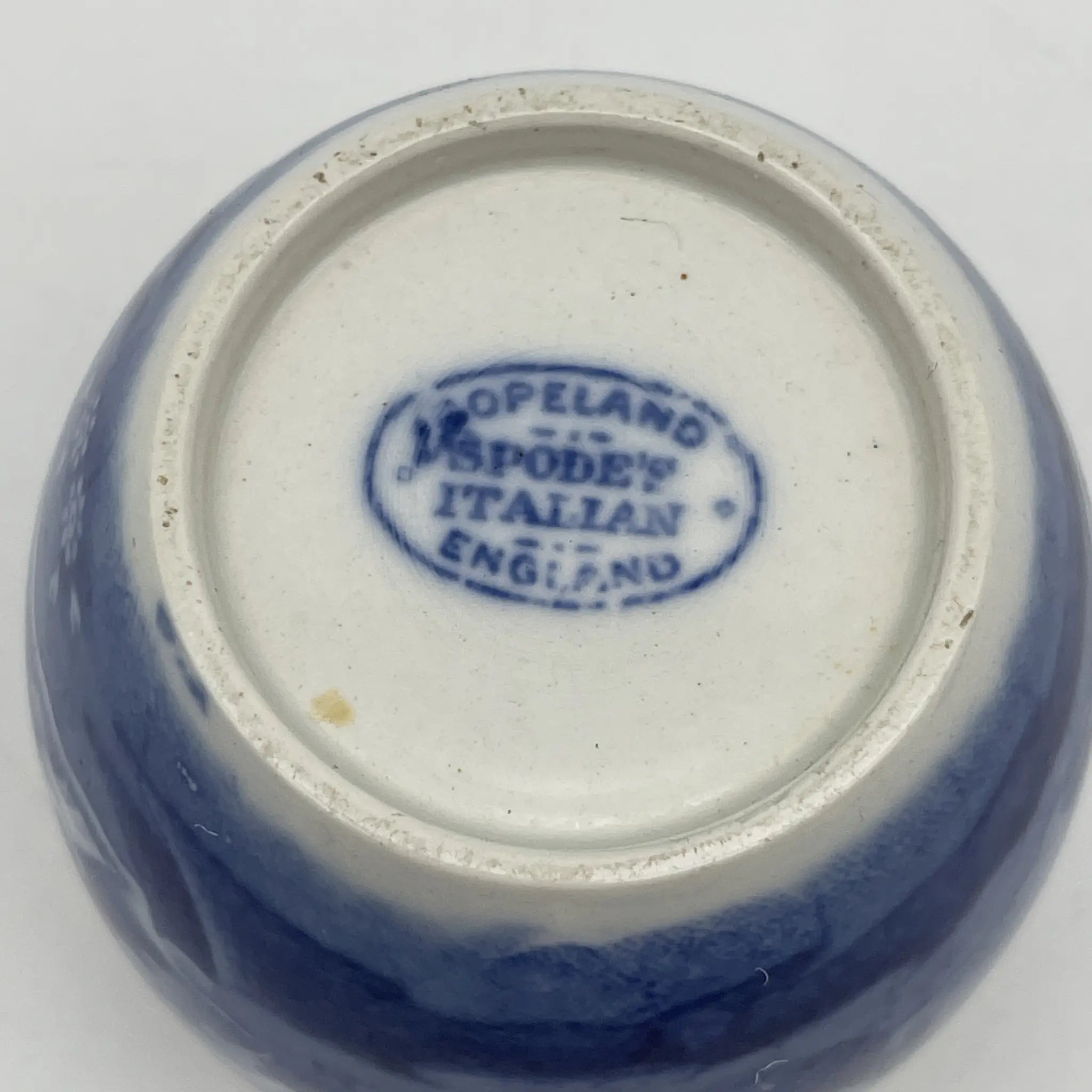 【アンティーク】 シュガーボウル (シュガーポット) / Spode (スポード) / Blue Italian / 1890-1920年代 / 陶器 / イギリス / ブルー&ホワイト, 銅版転写, 古代ローマ遺跡