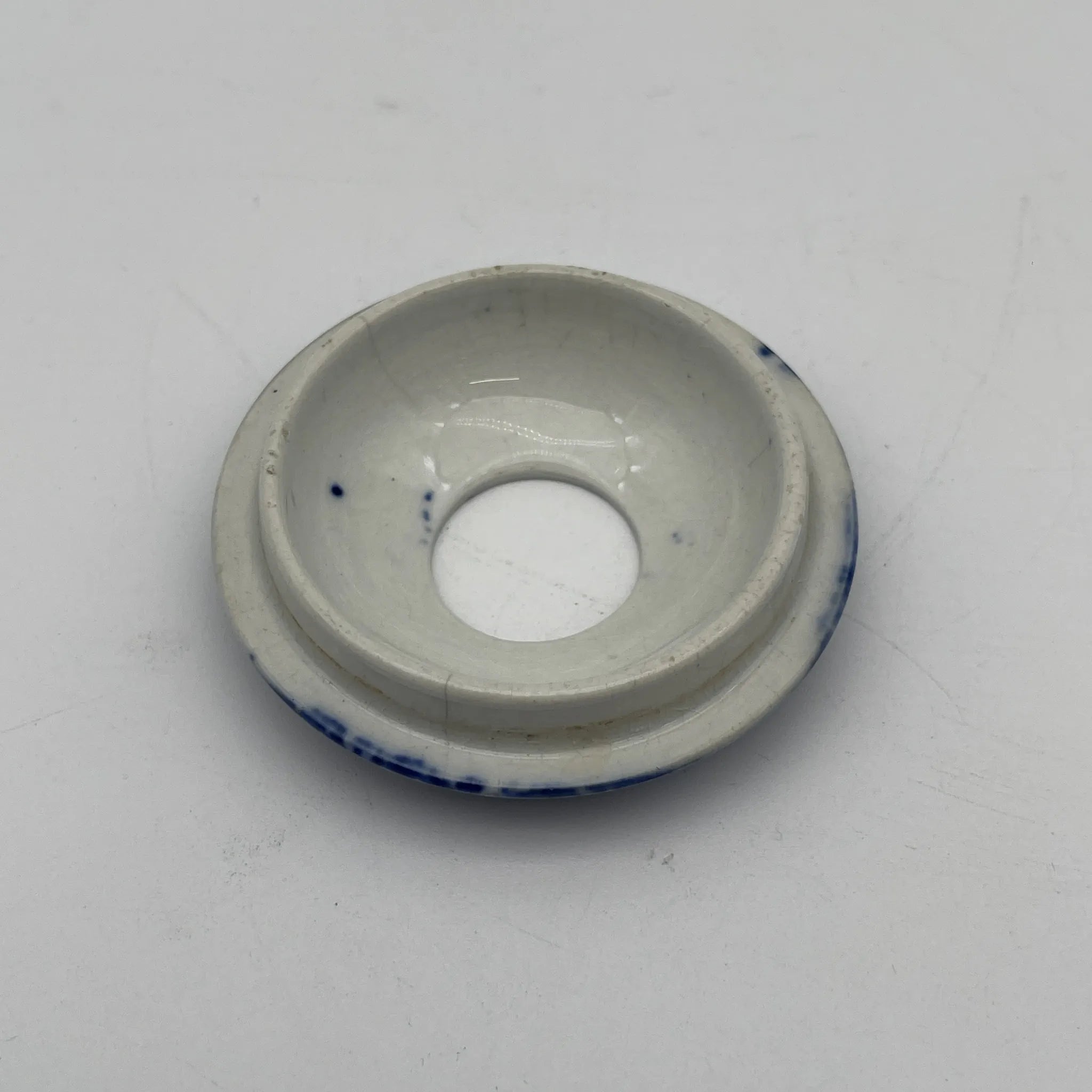 【アンティーク】 シュガーボウル (シュガーポット) / Spode (スポード) / Blue Italian / 1890-1920年代 / 陶器 / イギリス / ブルー&ホワイト, 銅版転写, 古代ローマ遺跡