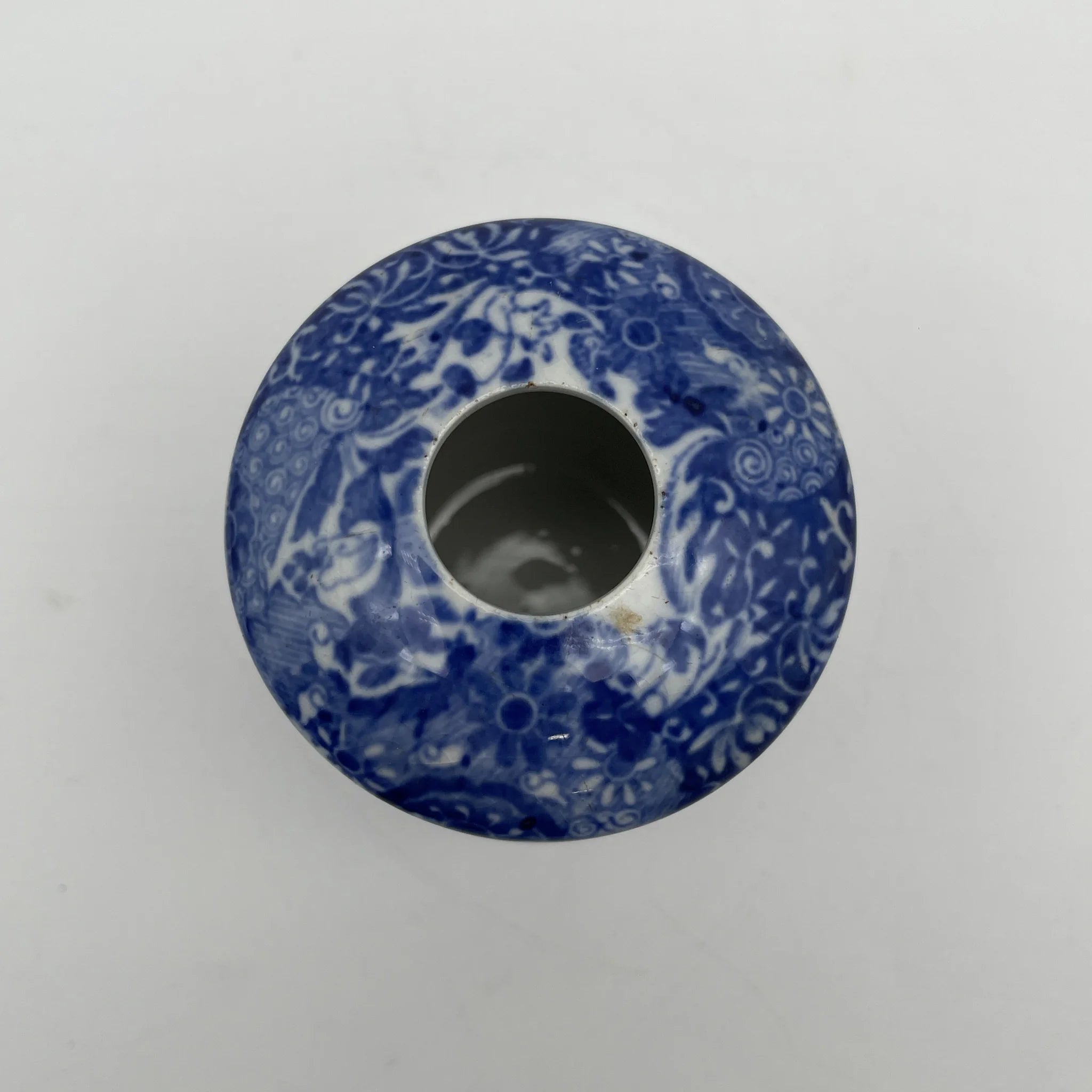 【アンティーク】 シュガーボウル (シュガーポット) / Spode (スポード) / Blue Italian / 1890-1920年代 / 陶器 / イギリス / ブルー&ホワイト, 銅版転写, 古代ローマ遺跡