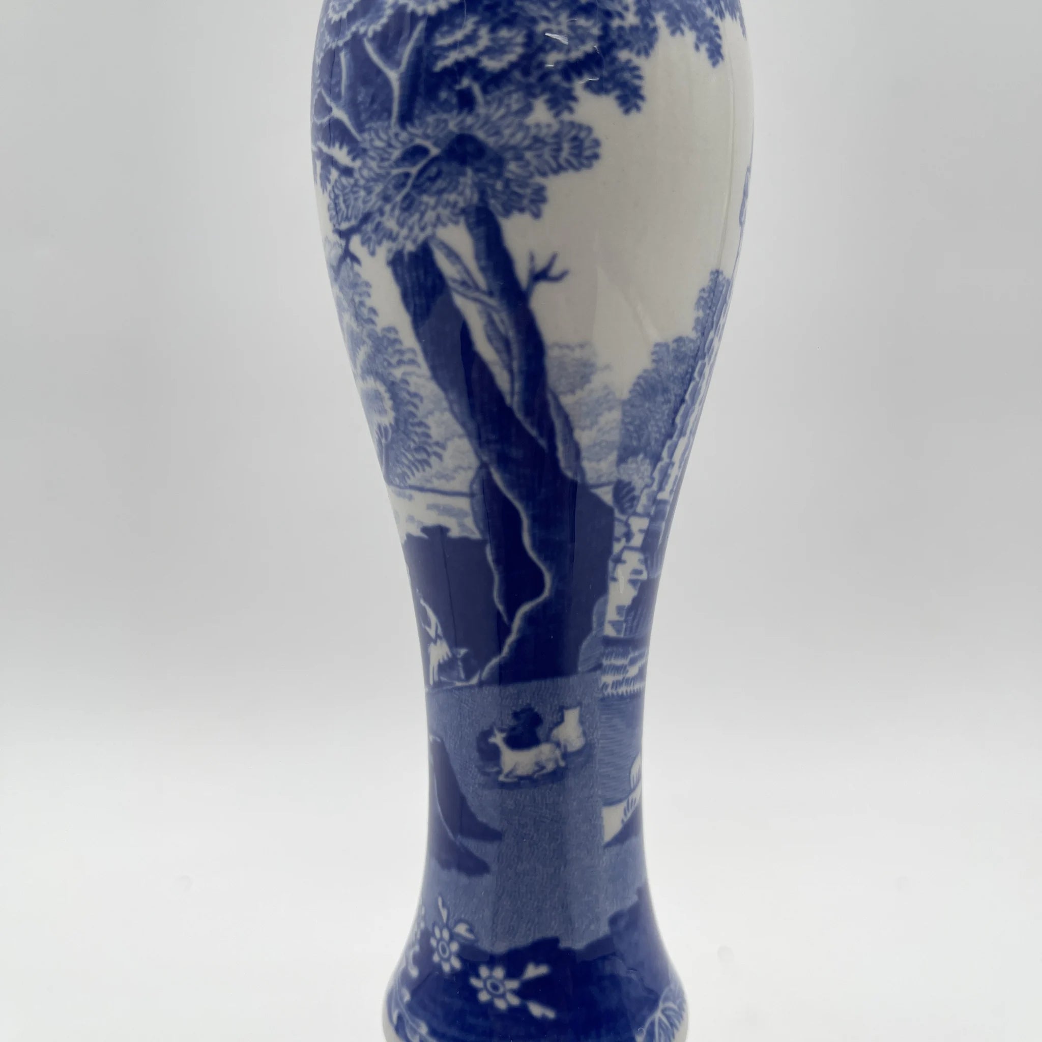 【复古】烛台/ Spode / Blue Italian / 1990-2000年代/陶器/英国/蓝&白,铜版转印, 古罗马遗址