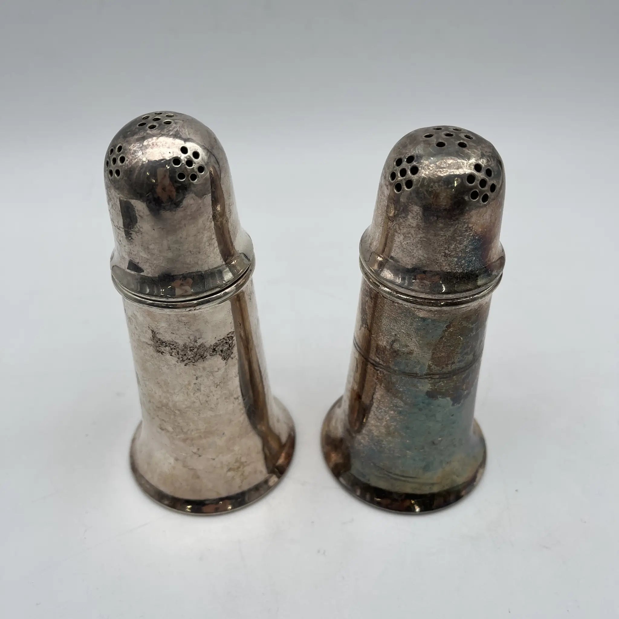 【古董】盐和胡椒/ Mappin & Webb /估计1920s /银板/英国