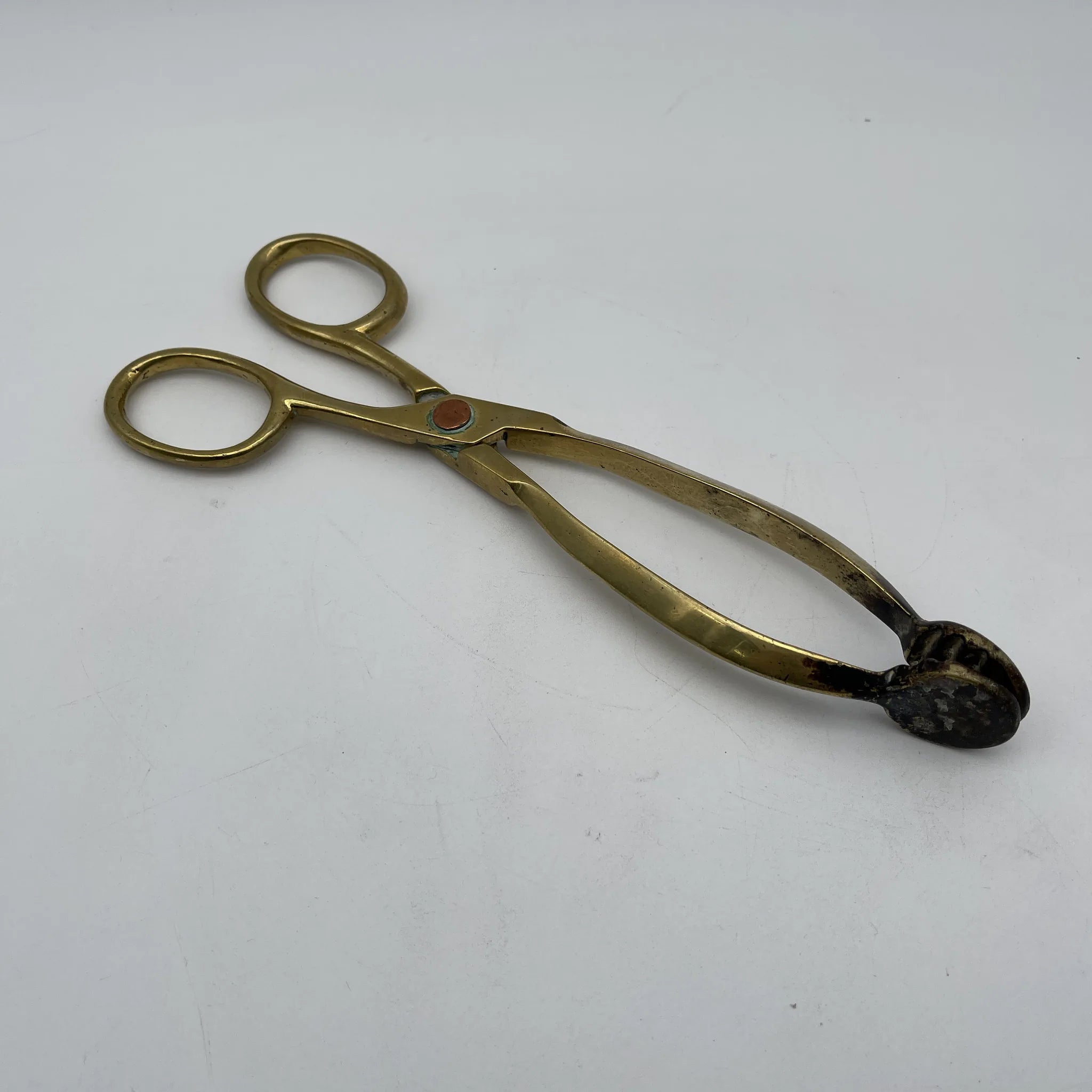【古董】火钳/估计20c初/黄铜/英国/消防工具