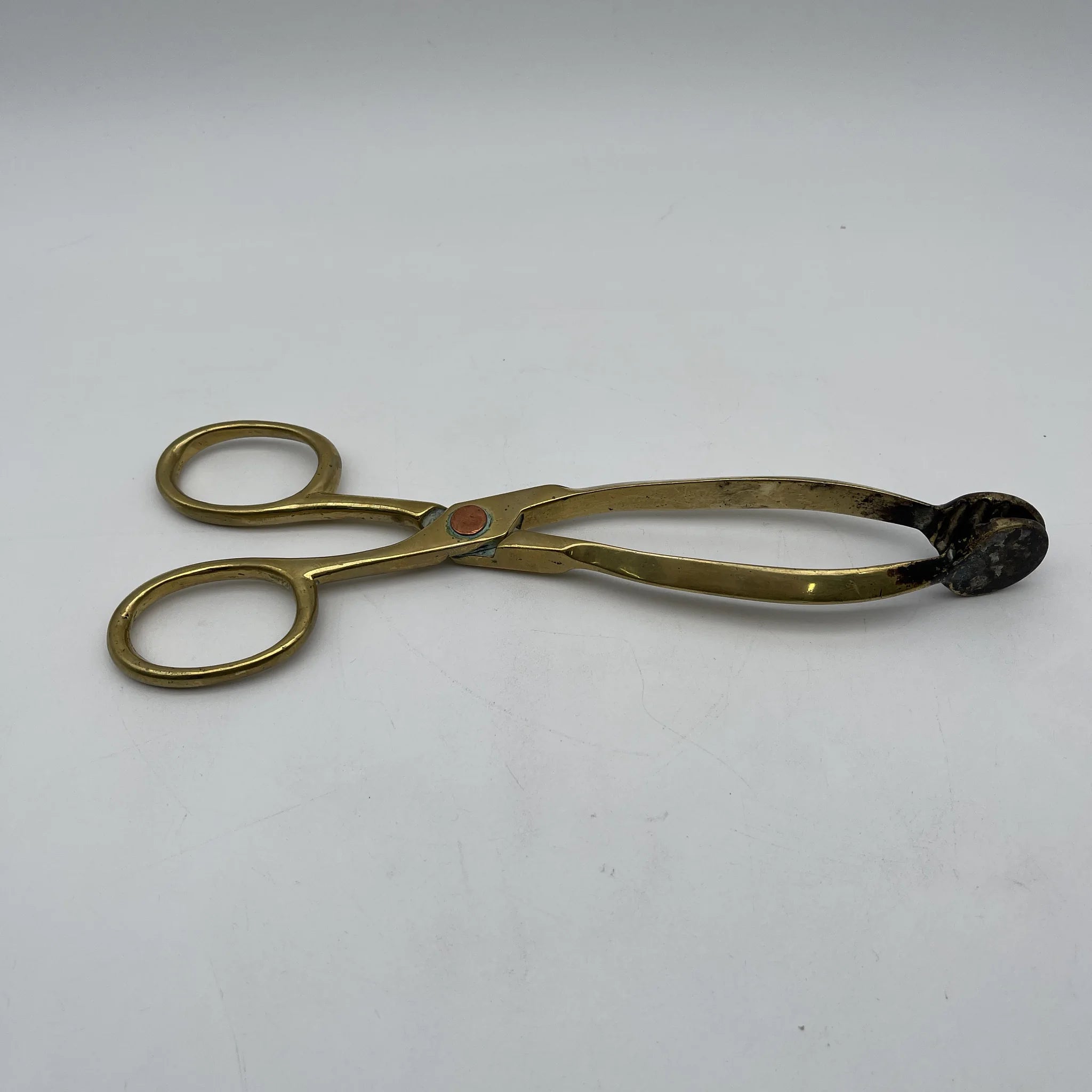 【古董】火钳/估计20c初/黄铜/英国/消防工具