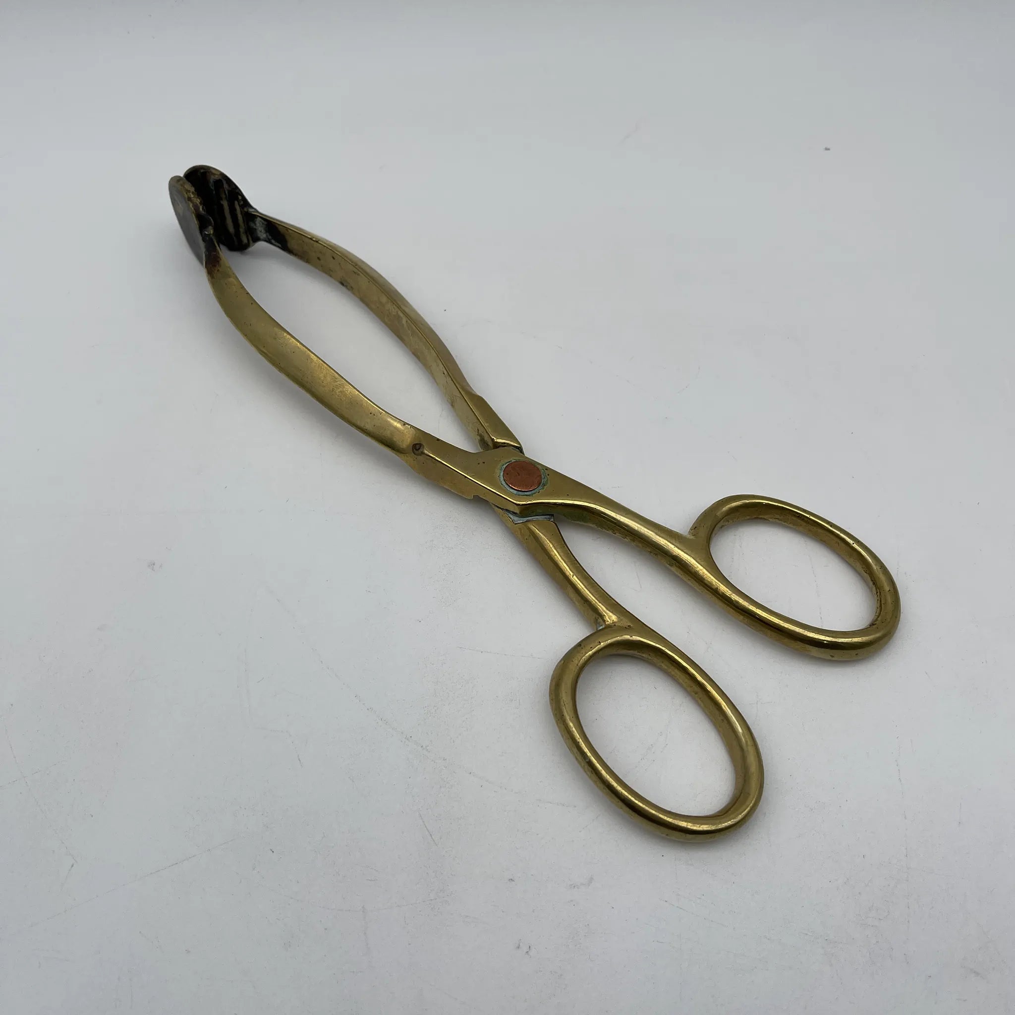 【古董】火钳/估计20c初/黄铜/英国/消防工具
