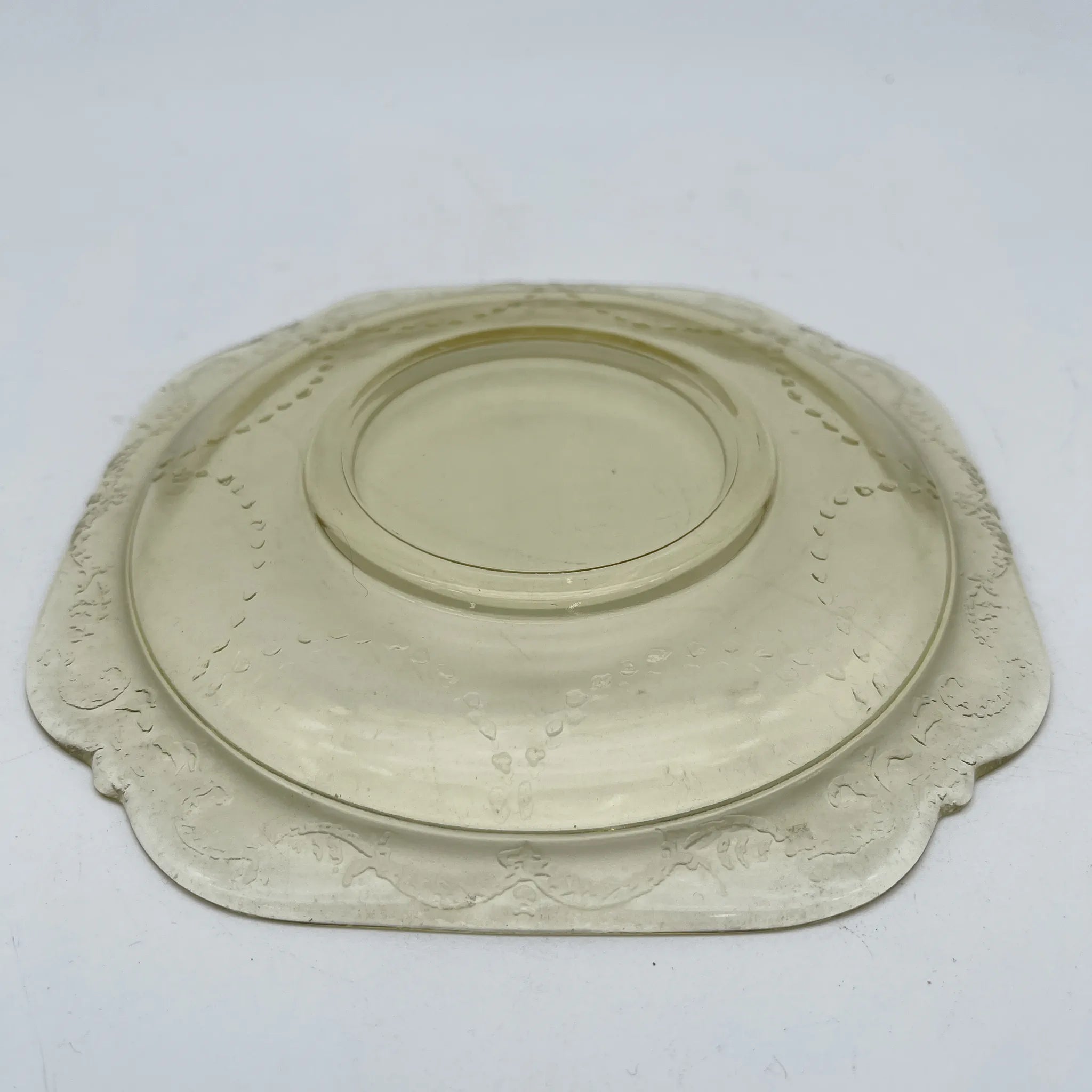 【复古】杯&碟2p / Federal Glass(联邦玻璃)/ Madrid / 1930s /玻璃/美国/解压缩玻璃,压模成型, 琥珀