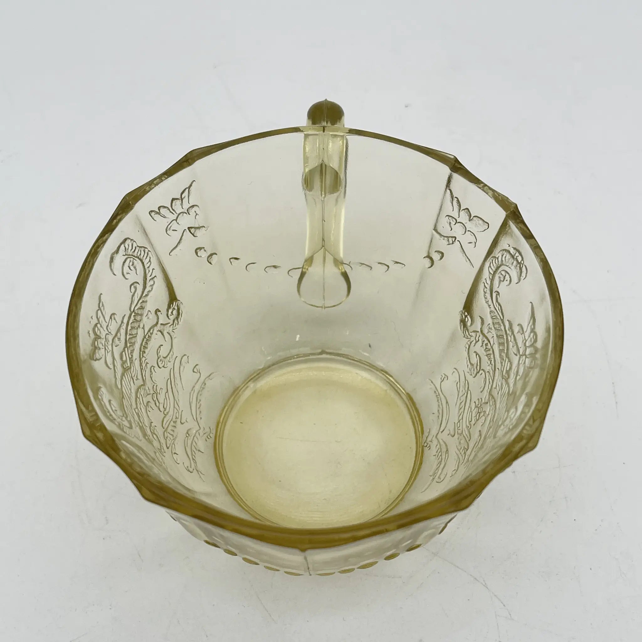 【复古】杯&碟2p / Federal Glass(联邦玻璃)/ Madrid / 1930s /玻璃/美国/解压缩玻璃,压模成型, 琥珀