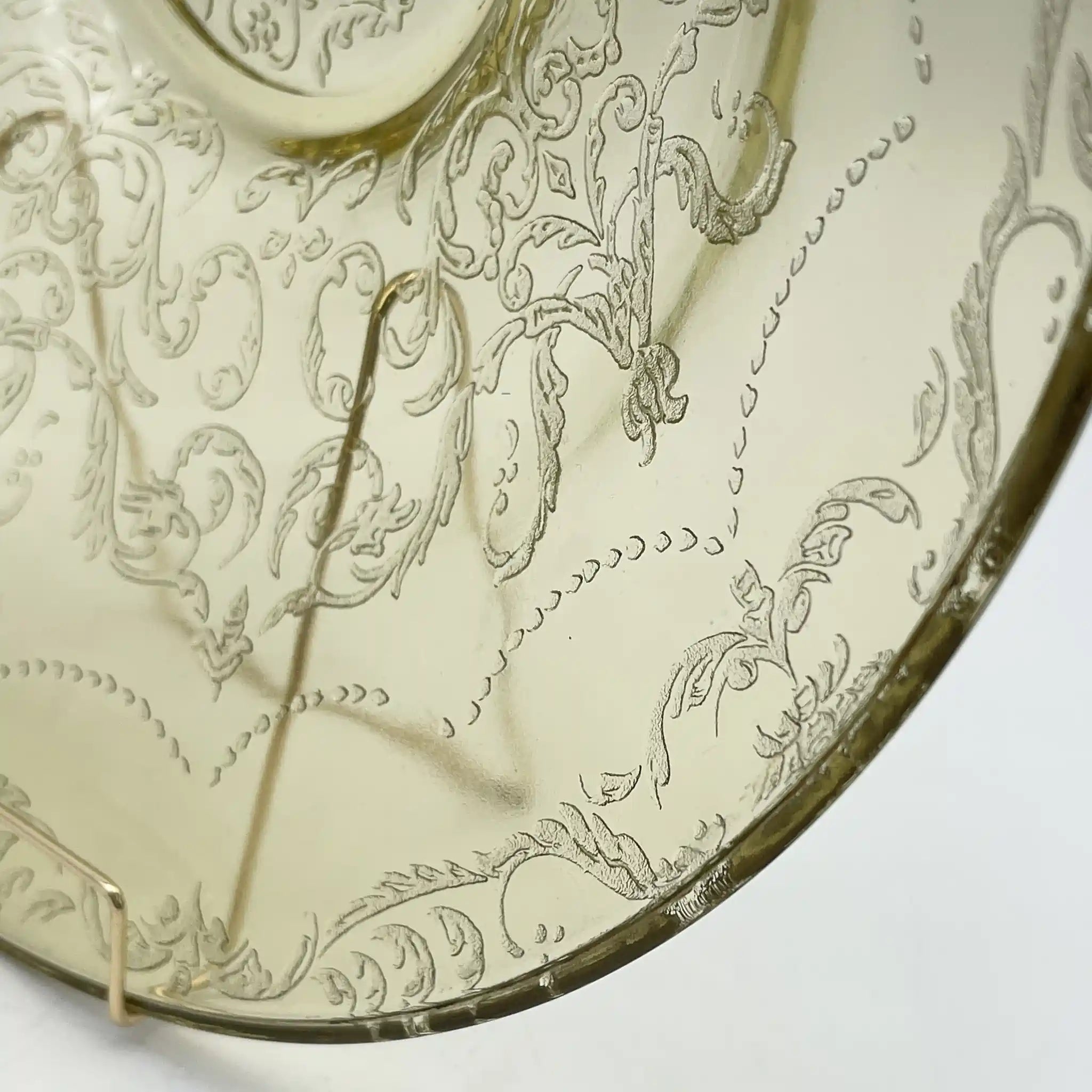 【复古】盘子(大盘子)/ Federal Glass(联邦玻璃)/ Madrid / 1930s /玻璃/美国/解压缩玻璃, 压模成型,琥珀