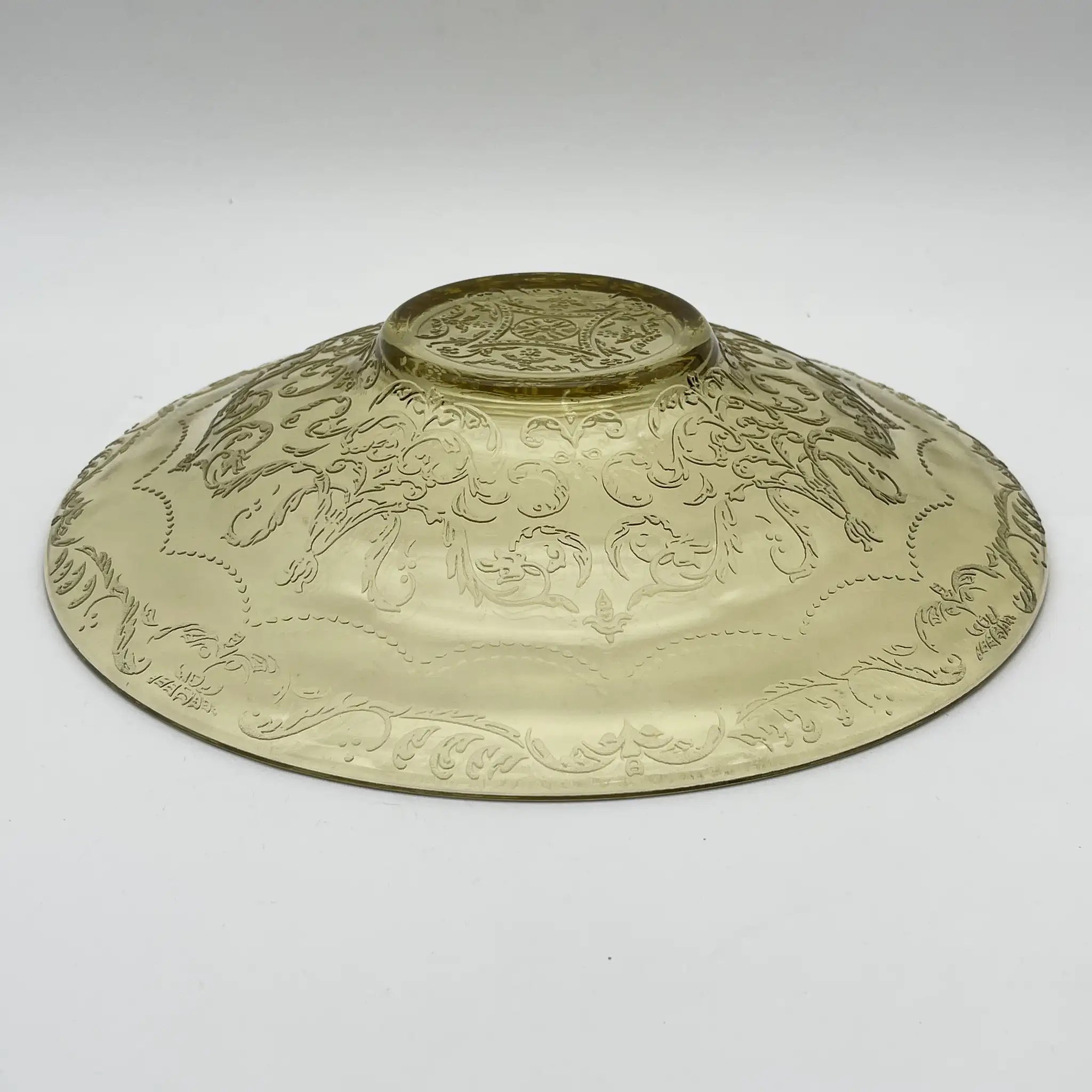 【复古】盘子(大盘子)/ Federal Glass(联邦玻璃)/ Madrid / 1930s /玻璃/美国/解压缩玻璃, 压模成型,琥珀