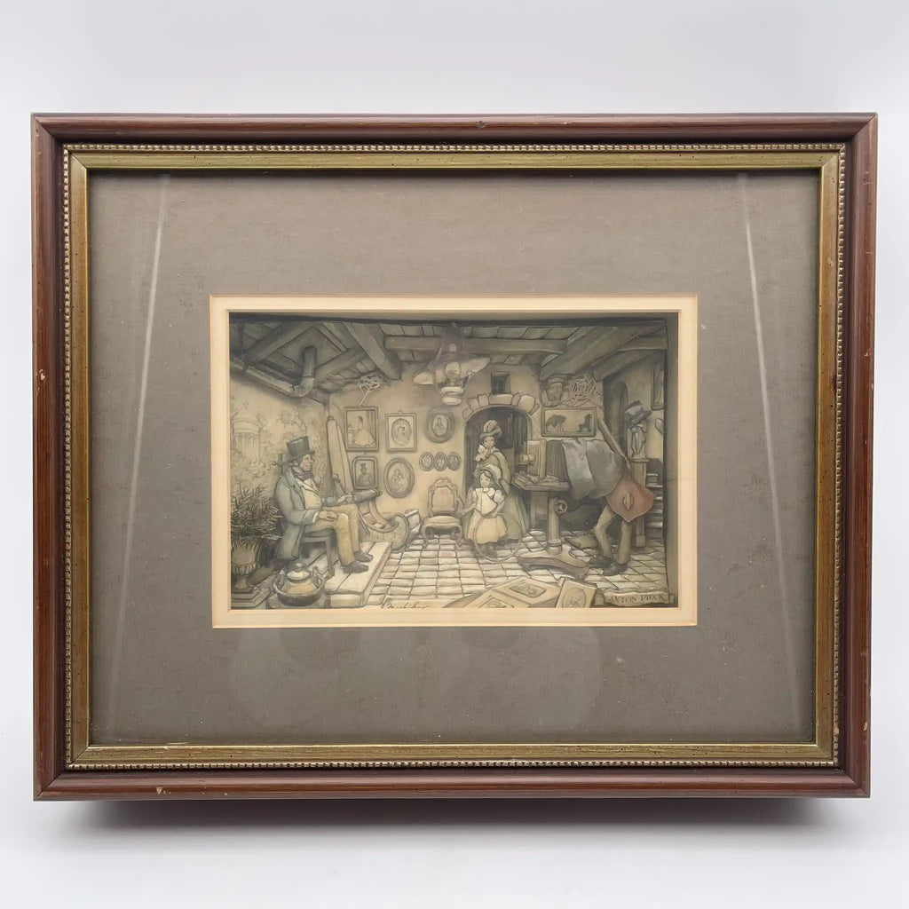 シャドーボックス (アートフレーム) / 原画: Anton Pieck / 1970-1980s