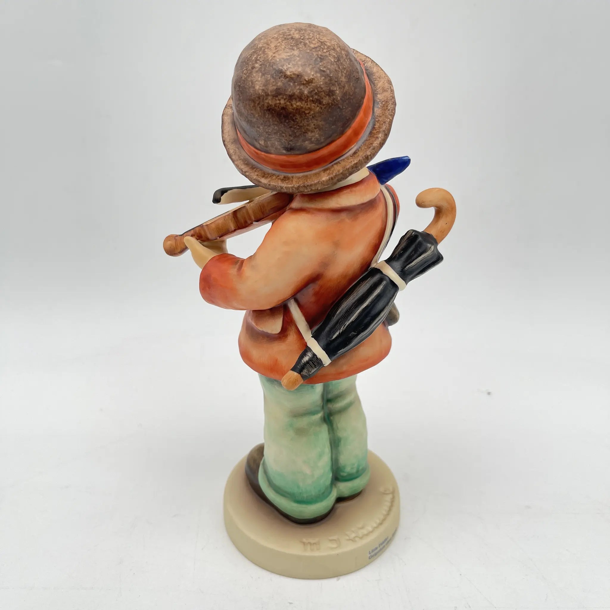 【再利用】手偶(胡梅尔娃娃)/ Goebel(格贝尔)/ Little Fiddler /估计1990 /陶器/德国/玛丽亚诺森蒂亚胡梅尔,手工着色