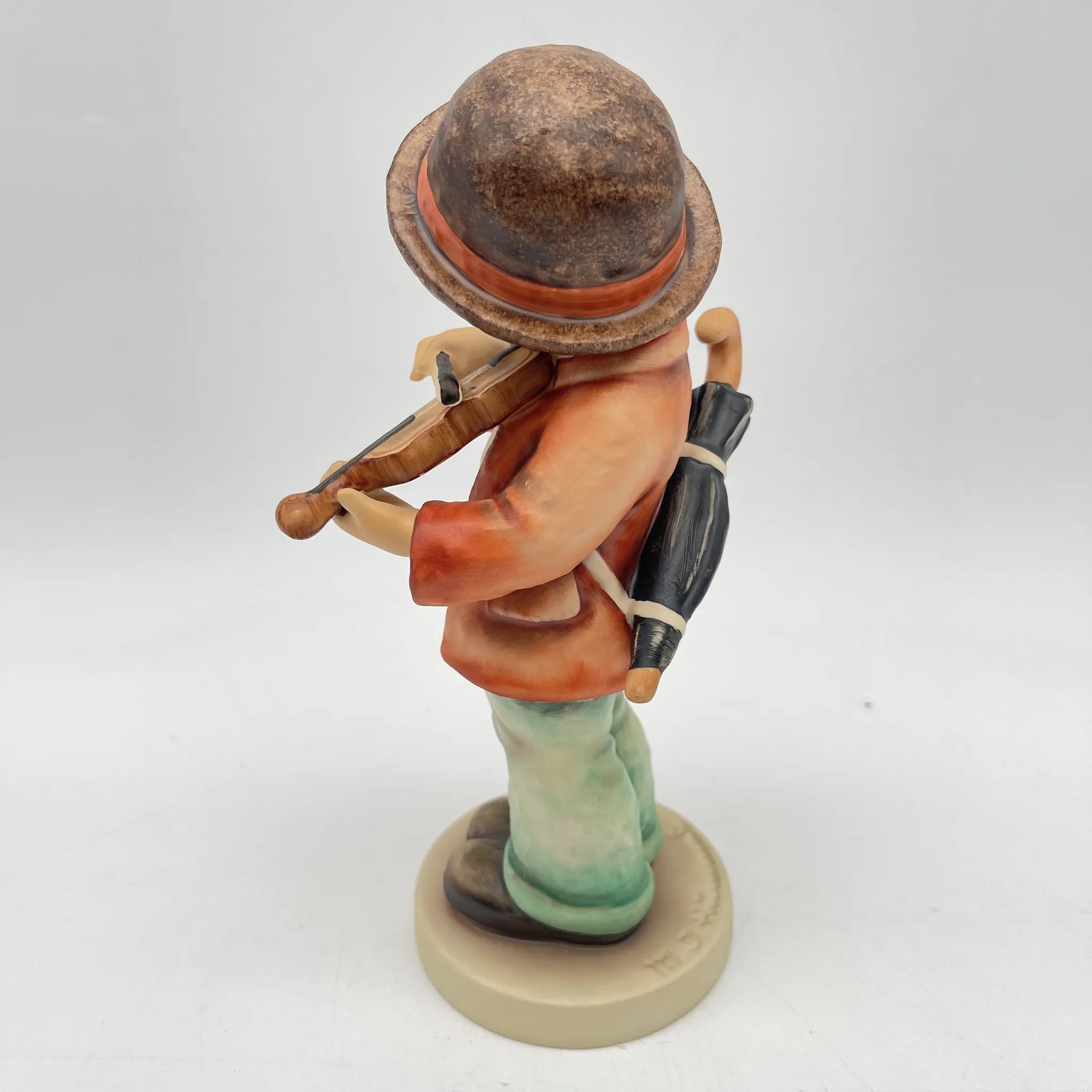 【再利用】手偶(胡梅尔娃娃)/ Goebel(格贝尔)/ Little Fiddler /估计1990 /陶器/德国/玛丽亚诺森蒂亚胡梅尔,手工着色