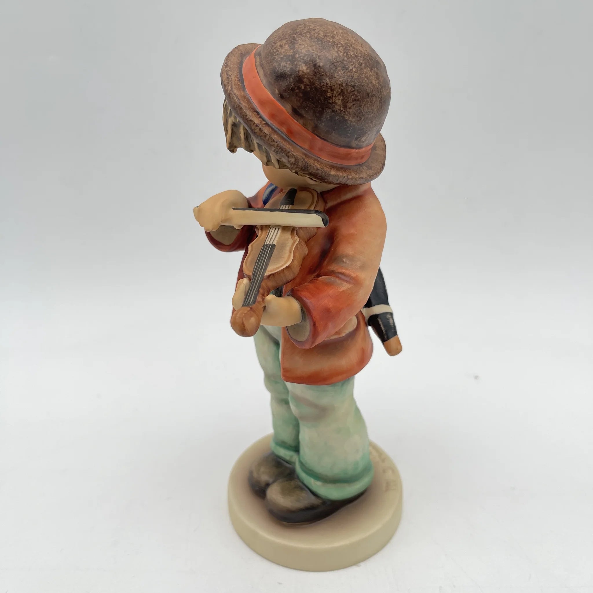 【再利用】手偶(胡梅尔娃娃)/ Goebel(格贝尔)/ Little Fiddler /估计1990 /陶器/德国/玛丽亚诺森蒂亚胡梅尔,手工着色