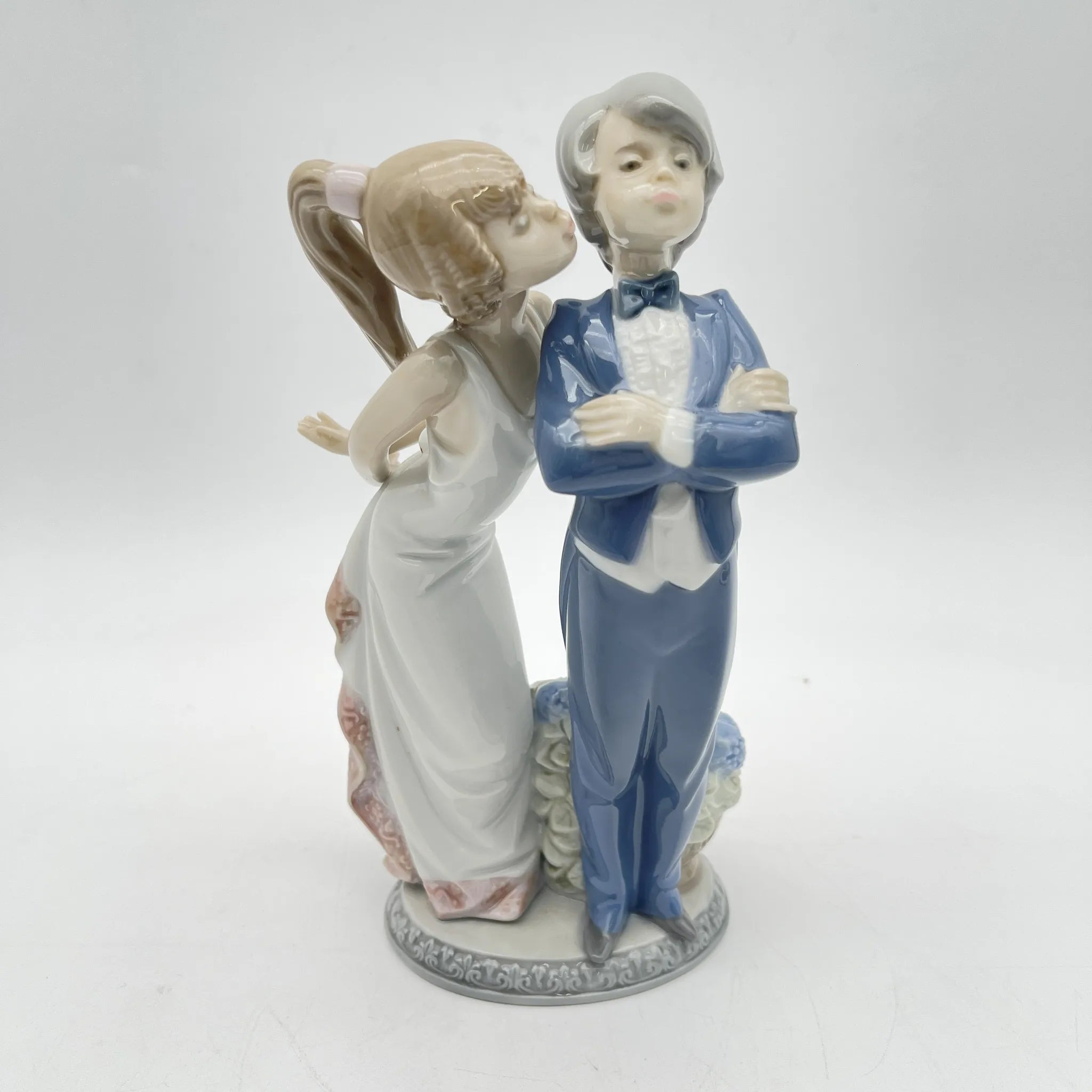 吉】CP543 LLADRO 【リヤドロ】 フィギュリン 磁器人形 「小鳥と話す