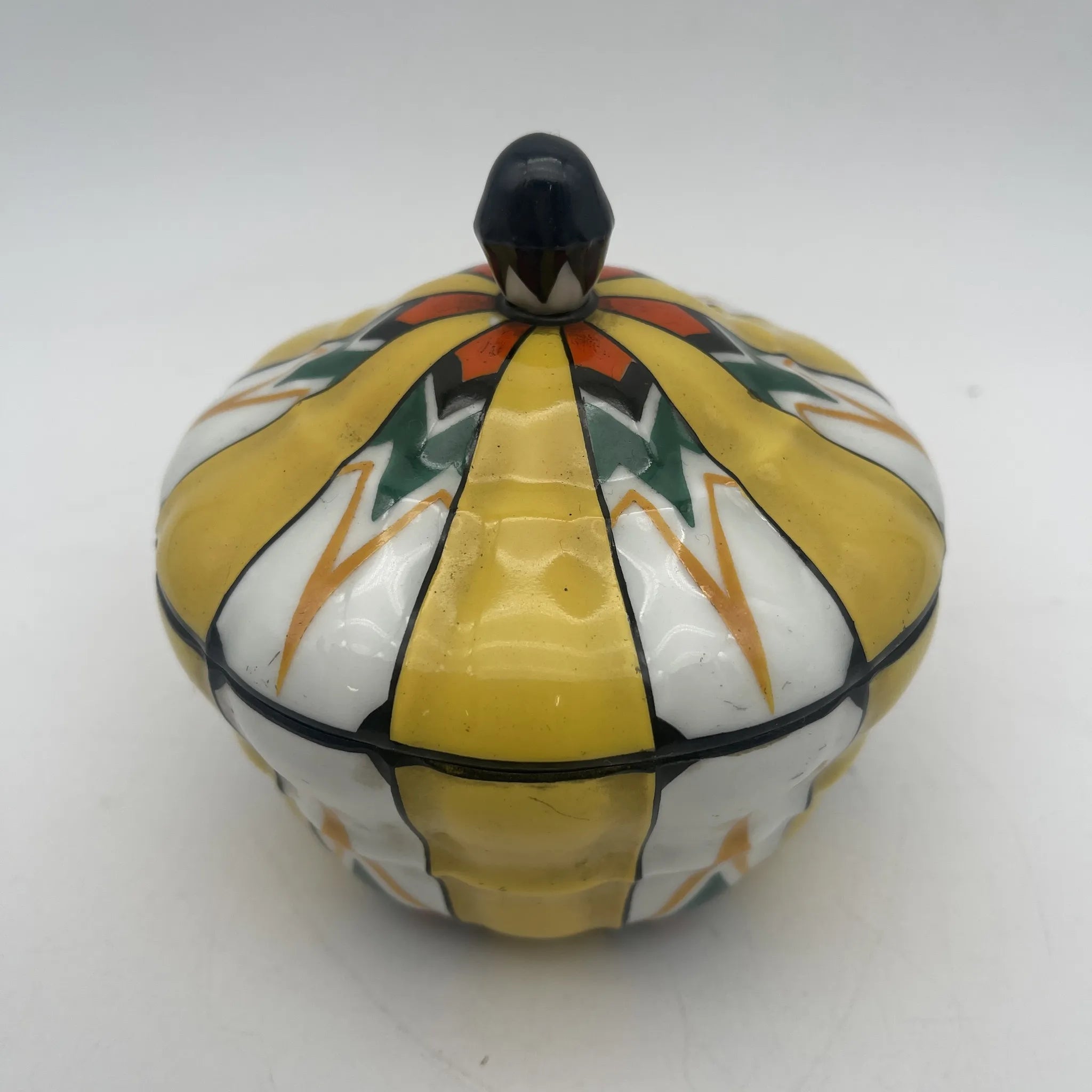 【古董】装饰盒(小盒)/ Union /装饰艺术/估计1920-30s /瓷器/捷克斯洛伐克/菲尼亚尔,珐琅彩色