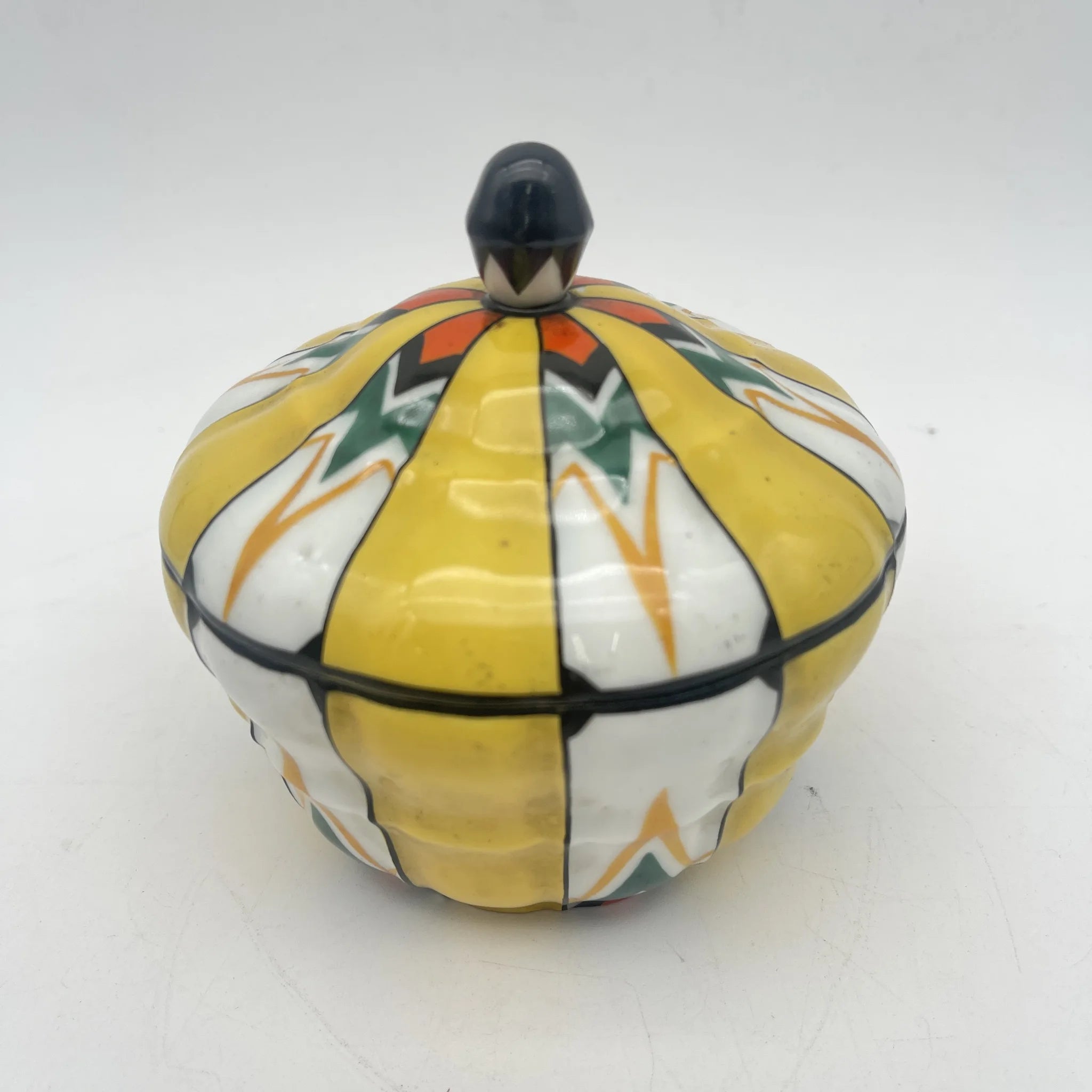 【古董】装饰盒(小盒)/ Union /装饰艺术/估计1920-30s /瓷器/捷克斯洛伐克/菲尼亚尔,珐琅彩色