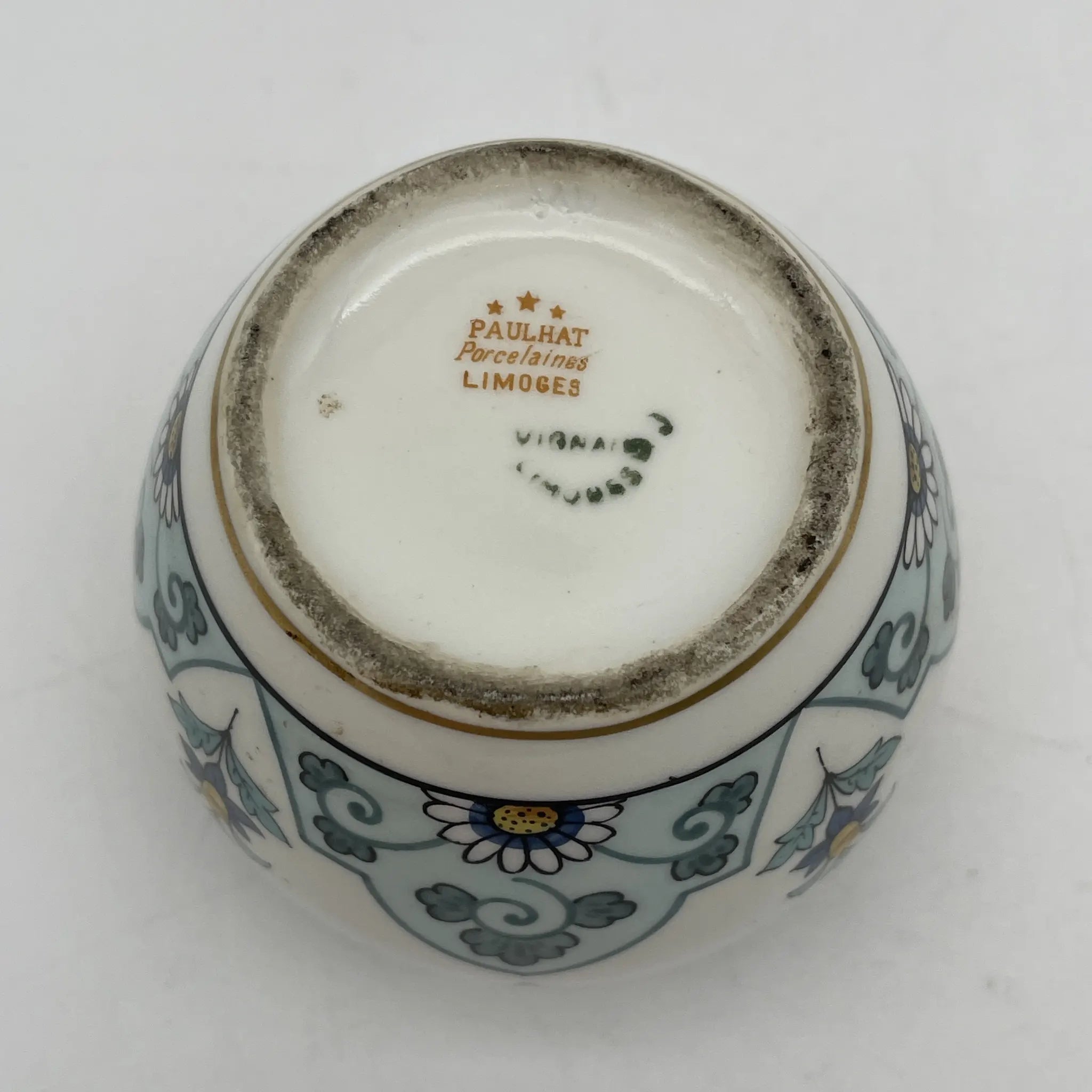 【葡萄酒】花卉基地(花瓶)/里摩日瓷器/估计20c中期/瓷器/法国/双手柄,金色