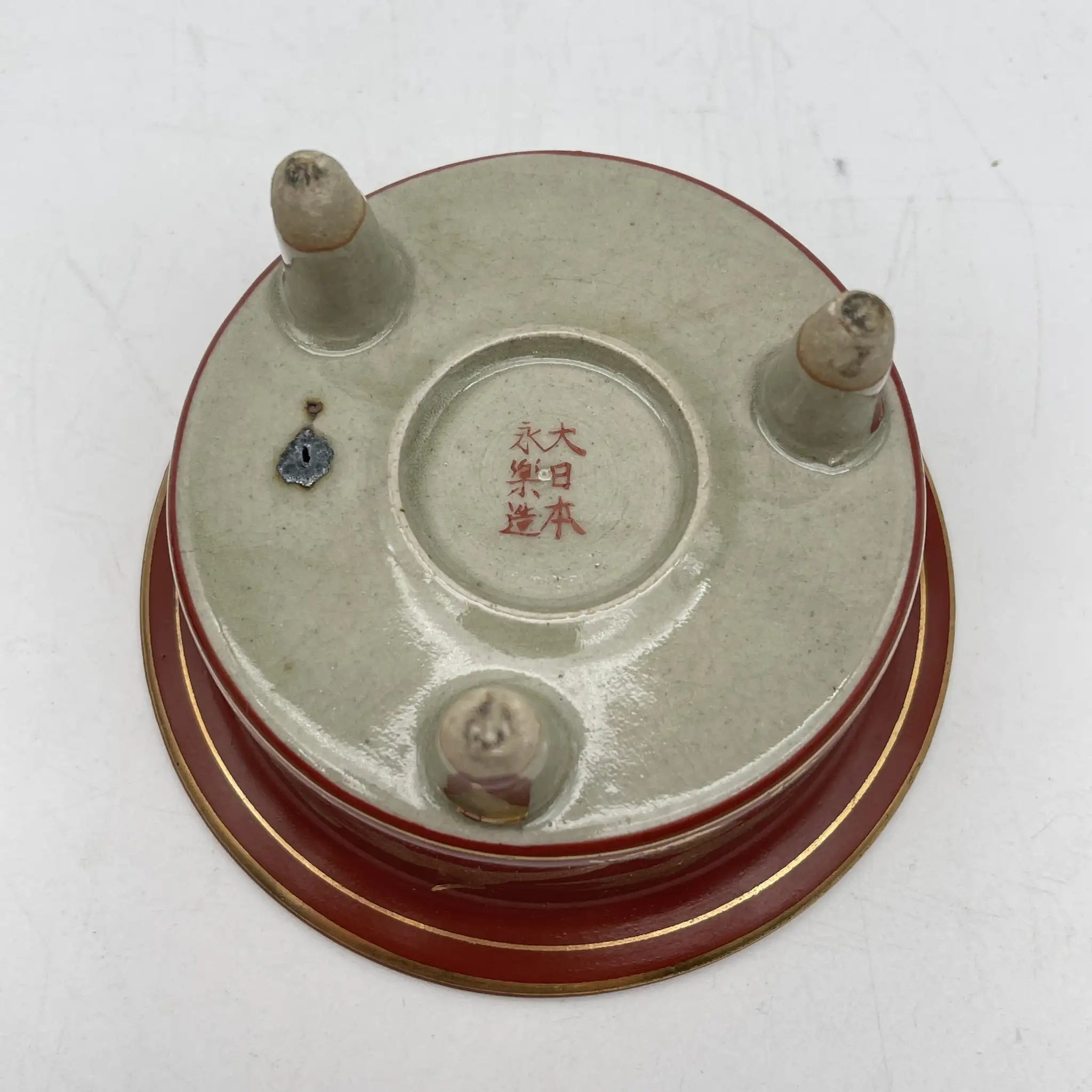 【骨董品】 香炉 / 永楽 / 明治末-大正 / 陶器 / 日本 / 鳳凰, 宝尽くし文, 三足