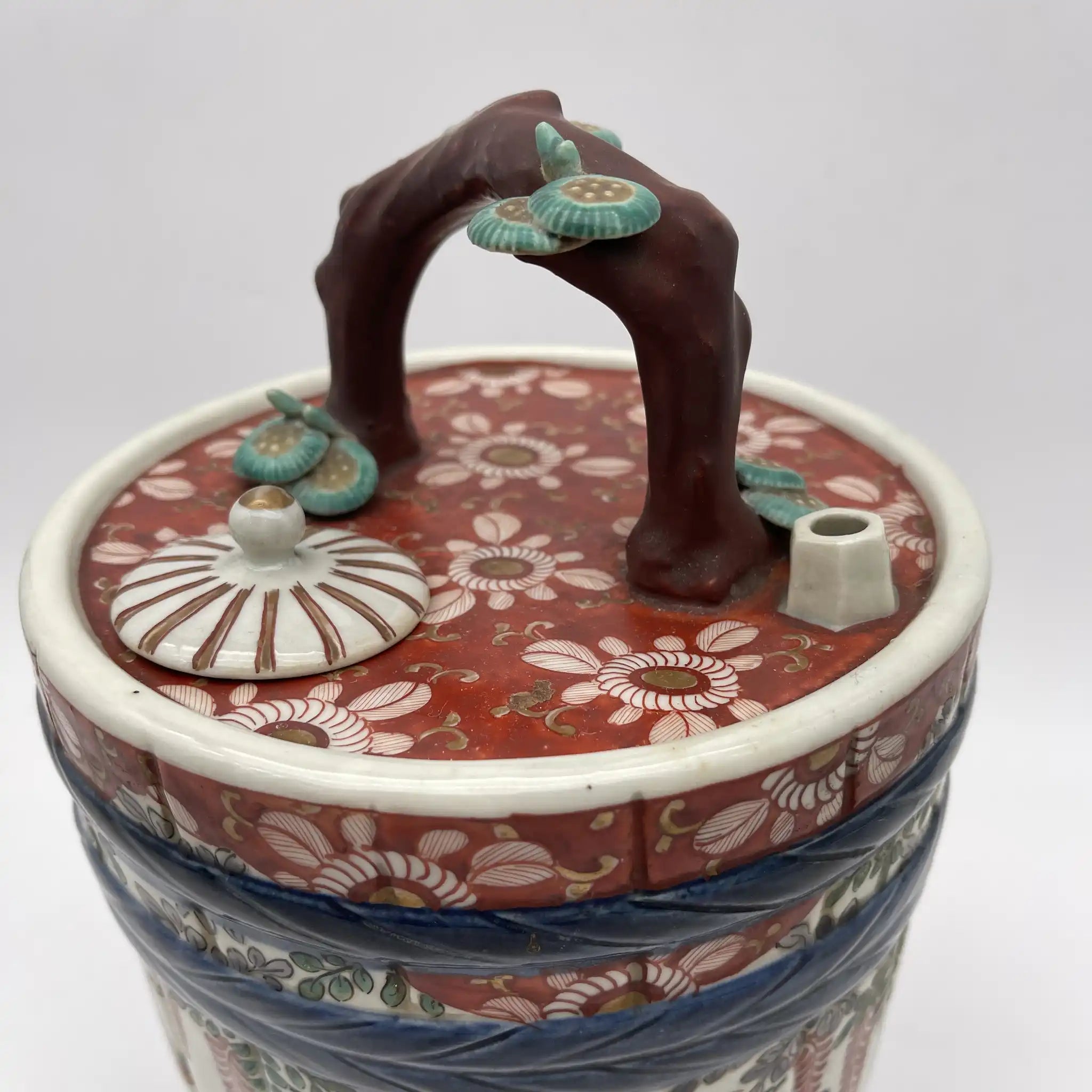 【复古】灰落/估计20c中期/瓷器/日本/手桶型