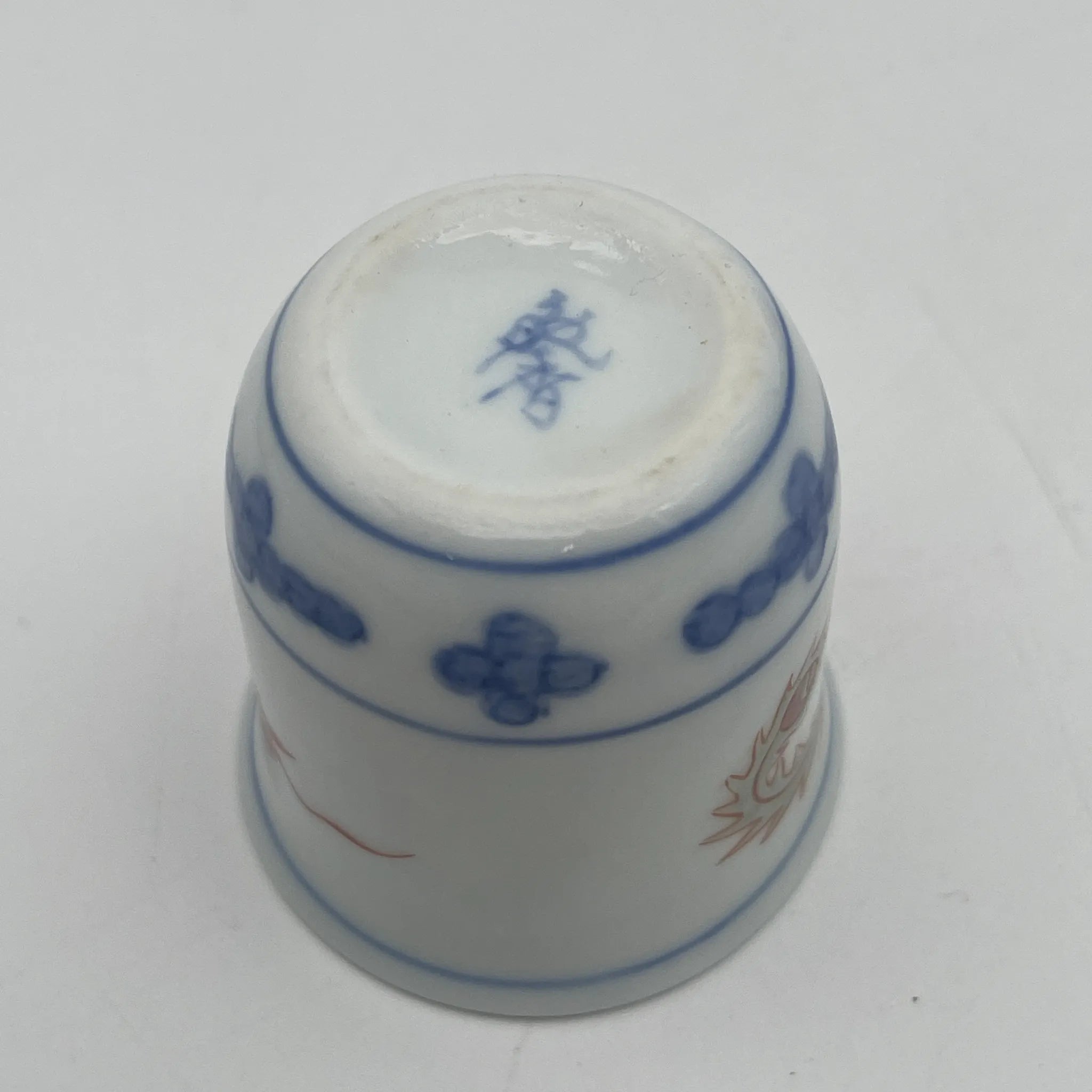【复古】酒壶&酒盅6p /推测20c后期/瓷器/日本/凤凰