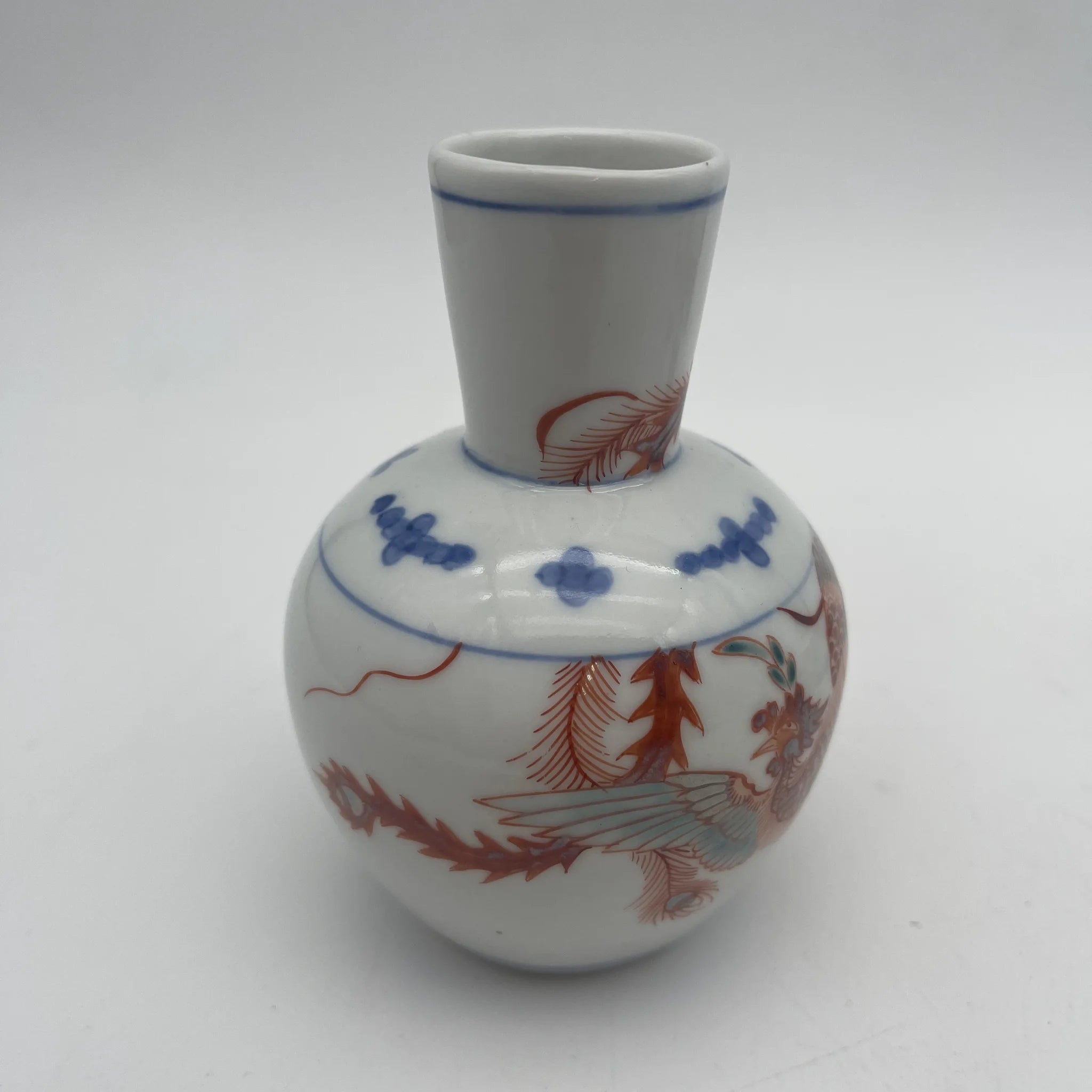 【复古】酒壶&酒盅6p /推测20c后期/瓷器/日本/凤凰