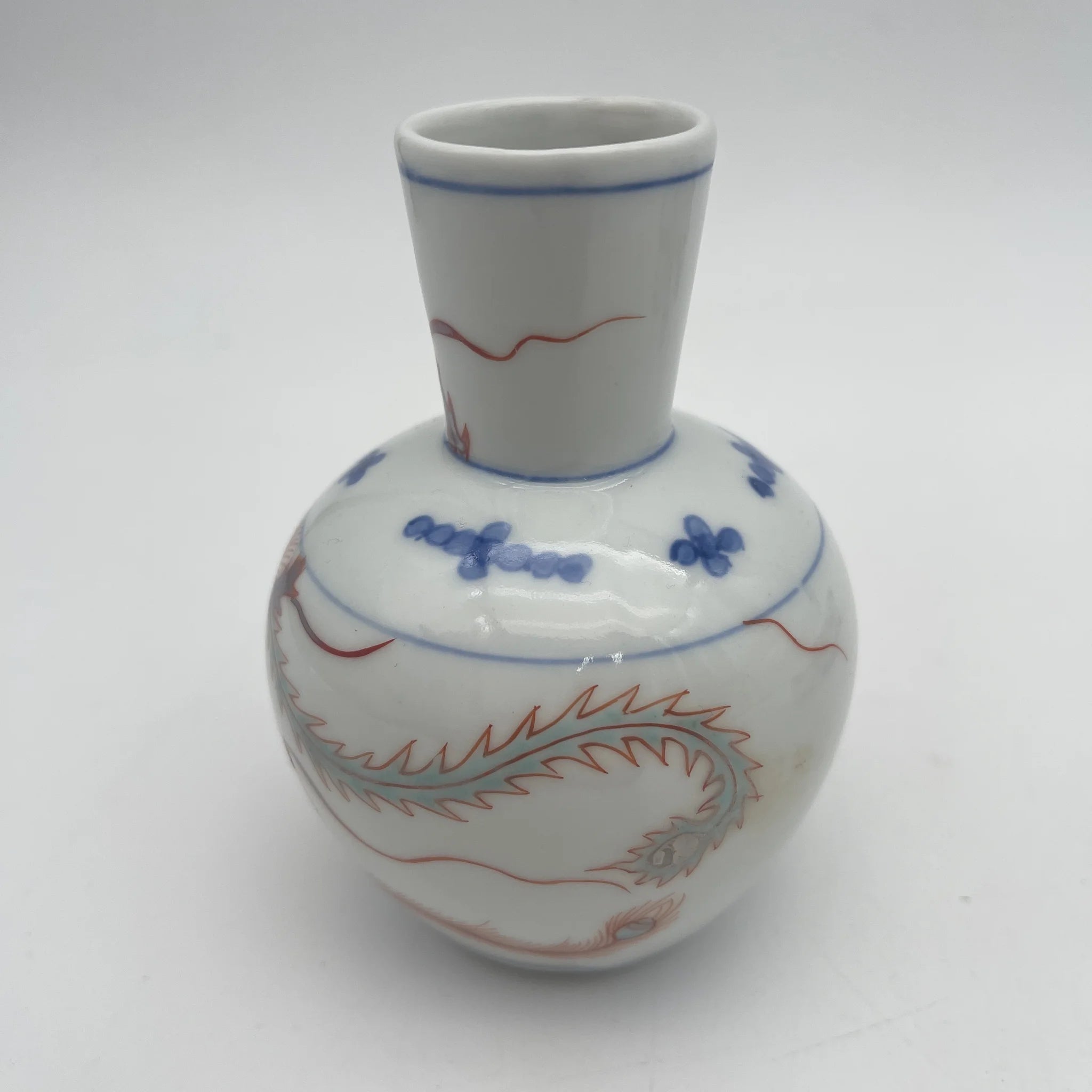 【复古】酒壶&酒盅7p /推测20c后期/瓷器/日本/凤凰