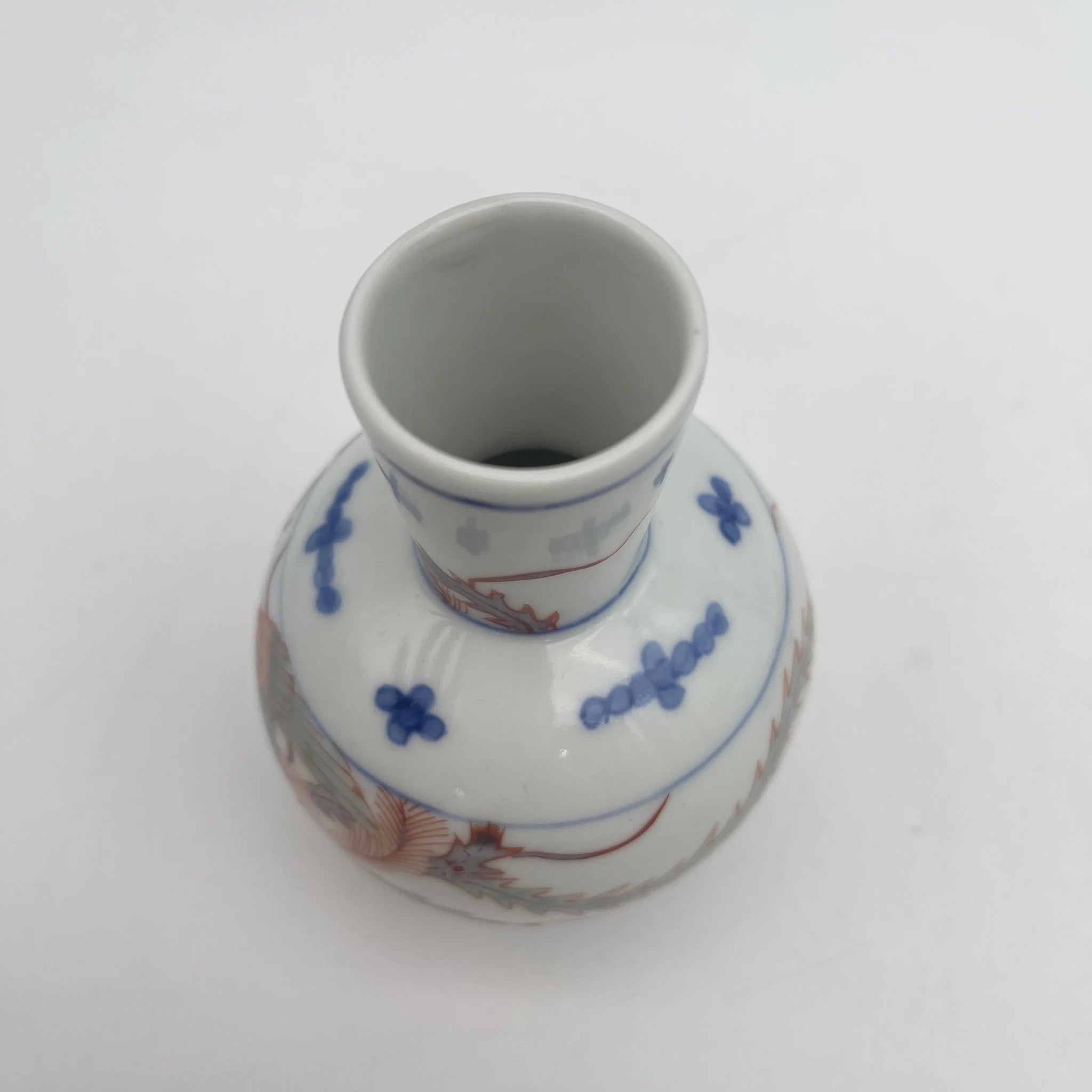 【复古】酒壶&酒盅7p /推测20c后期/瓷器/日本/凤凰
