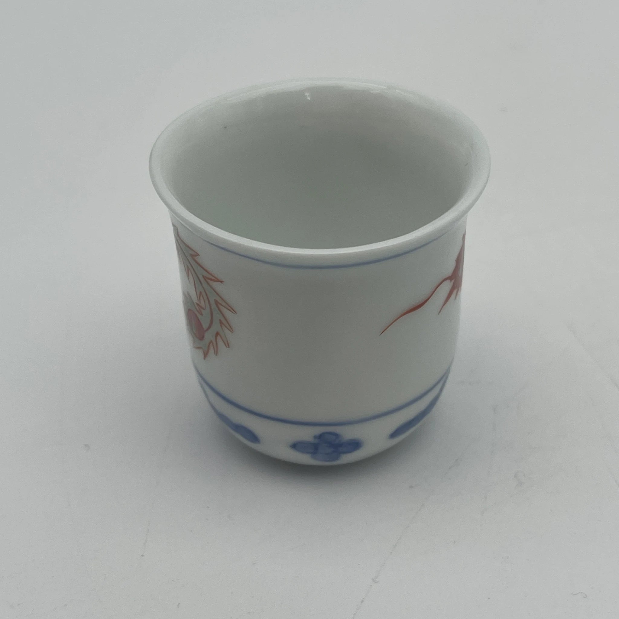 【复古】酒壶&酒盅7p /推测20c后期/瓷器/日本/凤凰