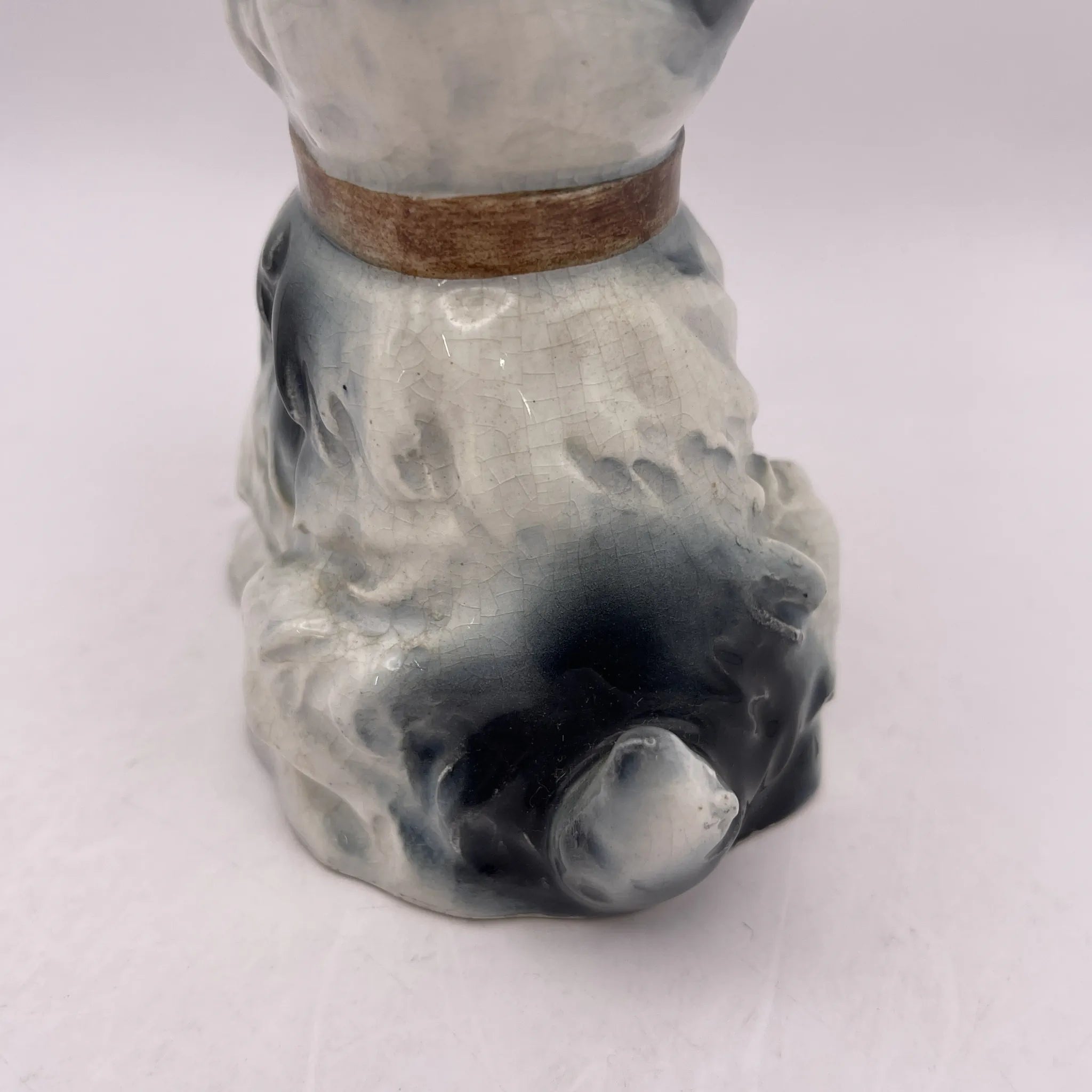 【复古】公仔(陶瓷器娃娃)/雪纳瑞/推测20c中期/陶器/日本