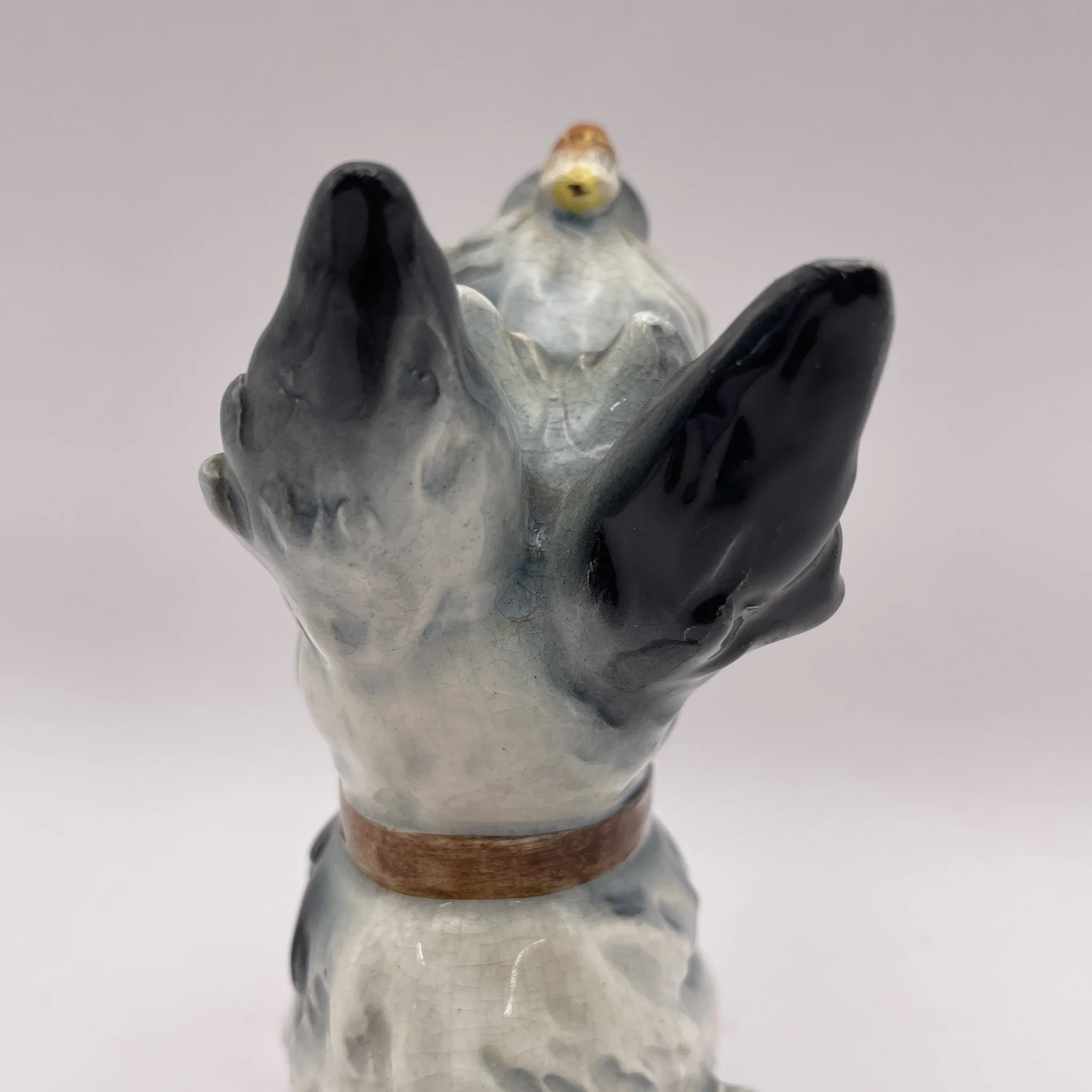 【复古】公仔(陶瓷器娃娃)/雪纳瑞/推测20c中期/陶器/日本
