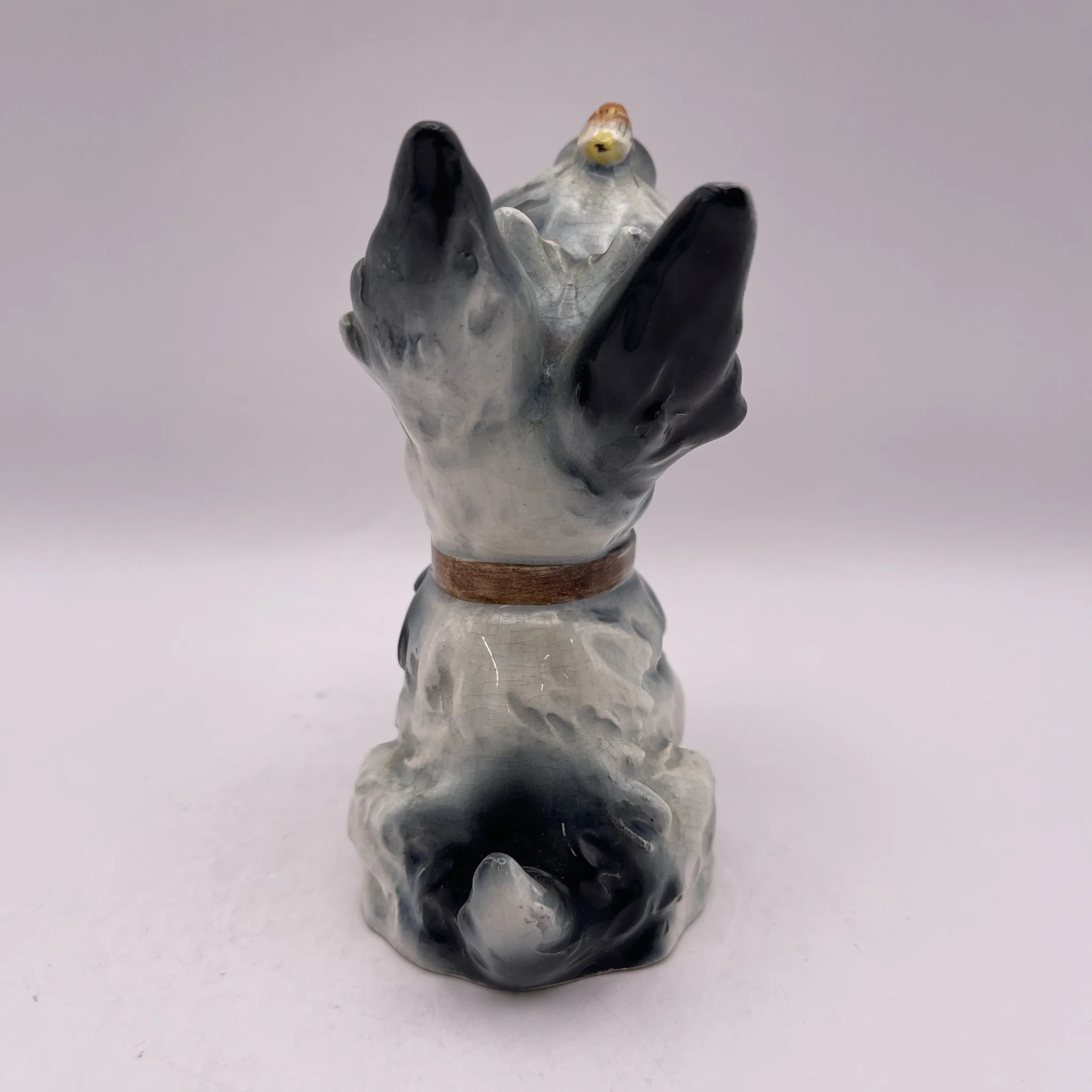 【复古】公仔(陶瓷器娃娃)/雪纳瑞/推测20c中期/陶器/日本
