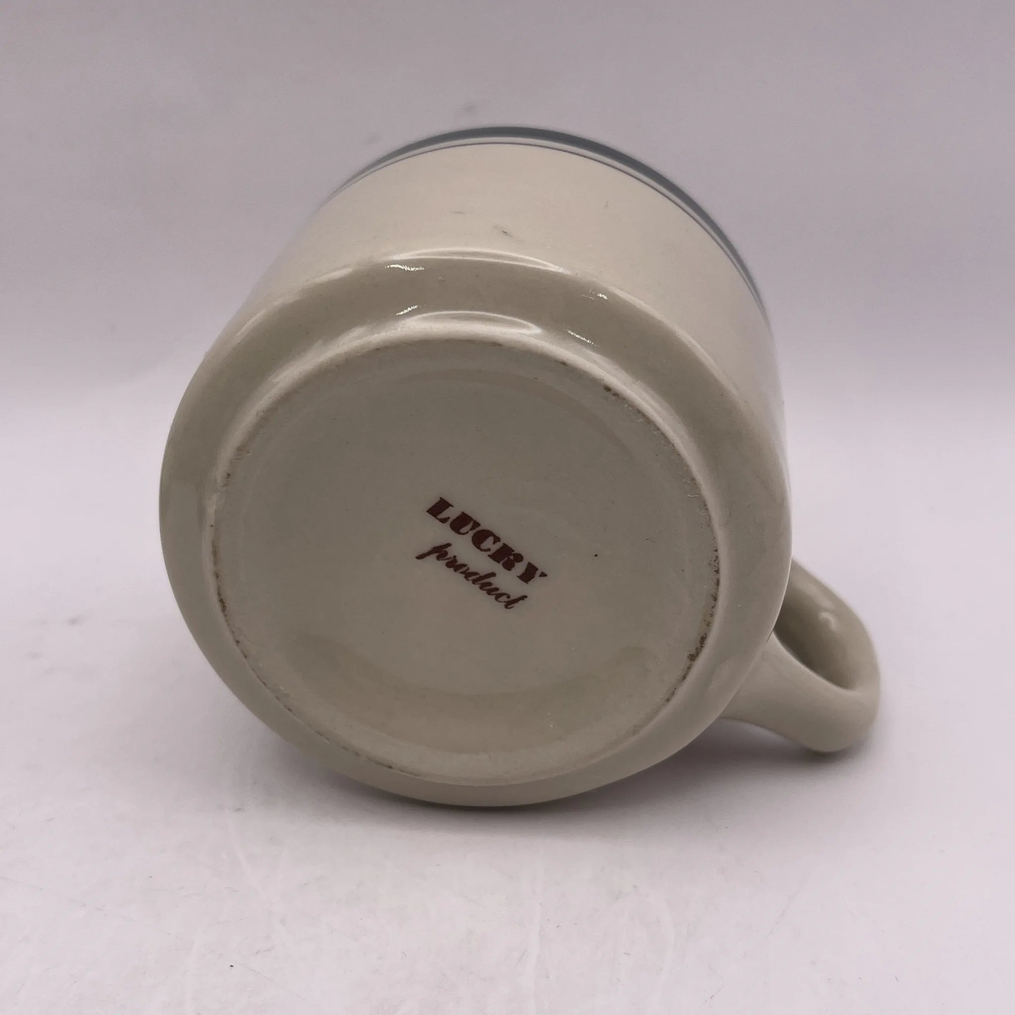 【复古】咖啡杯&茶托2p / LUCKY /估计20c后期/陶瓷/日本