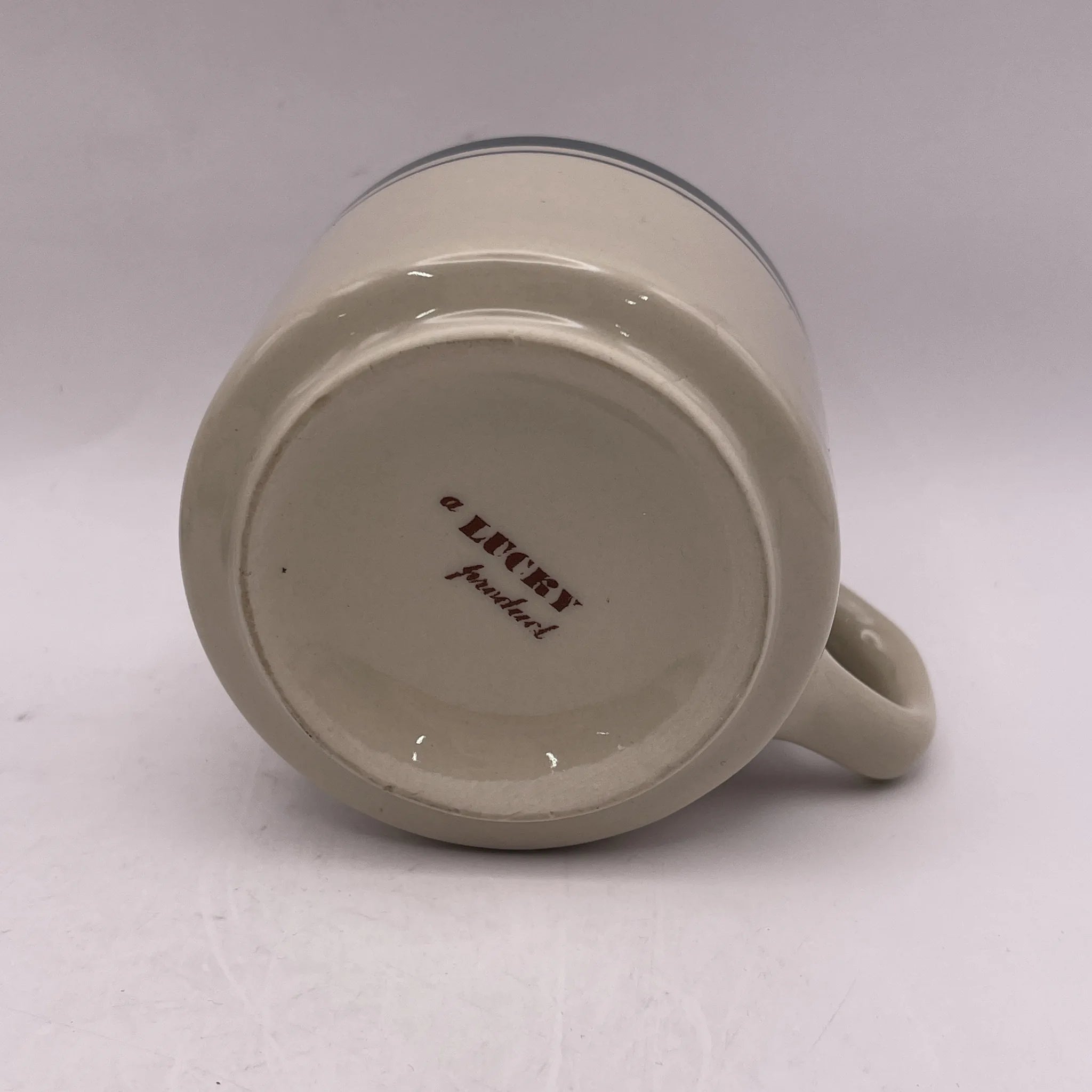 【复古】咖啡杯&茶托2p / LUCKY /估计20c后期/陶瓷/日本