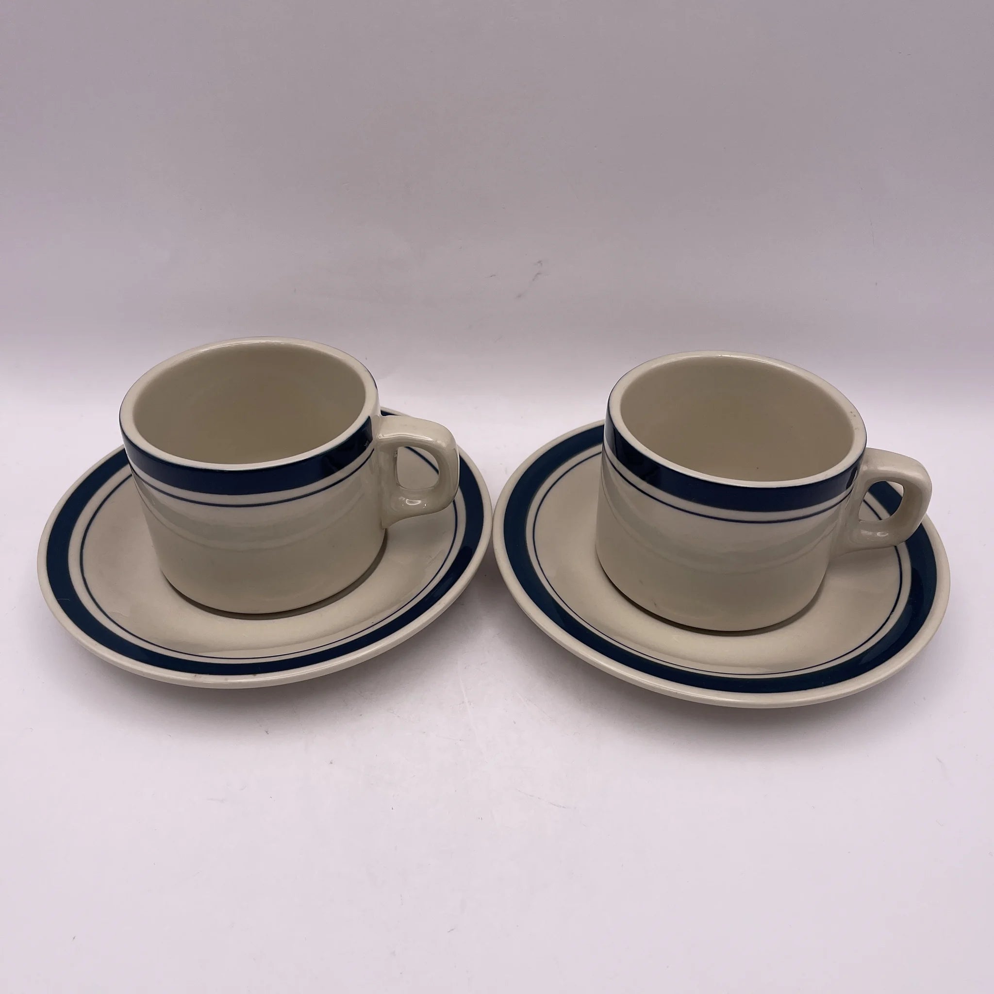 【复古】咖啡杯&茶托2p / LUCKY /估计20c后期/陶瓷/日本