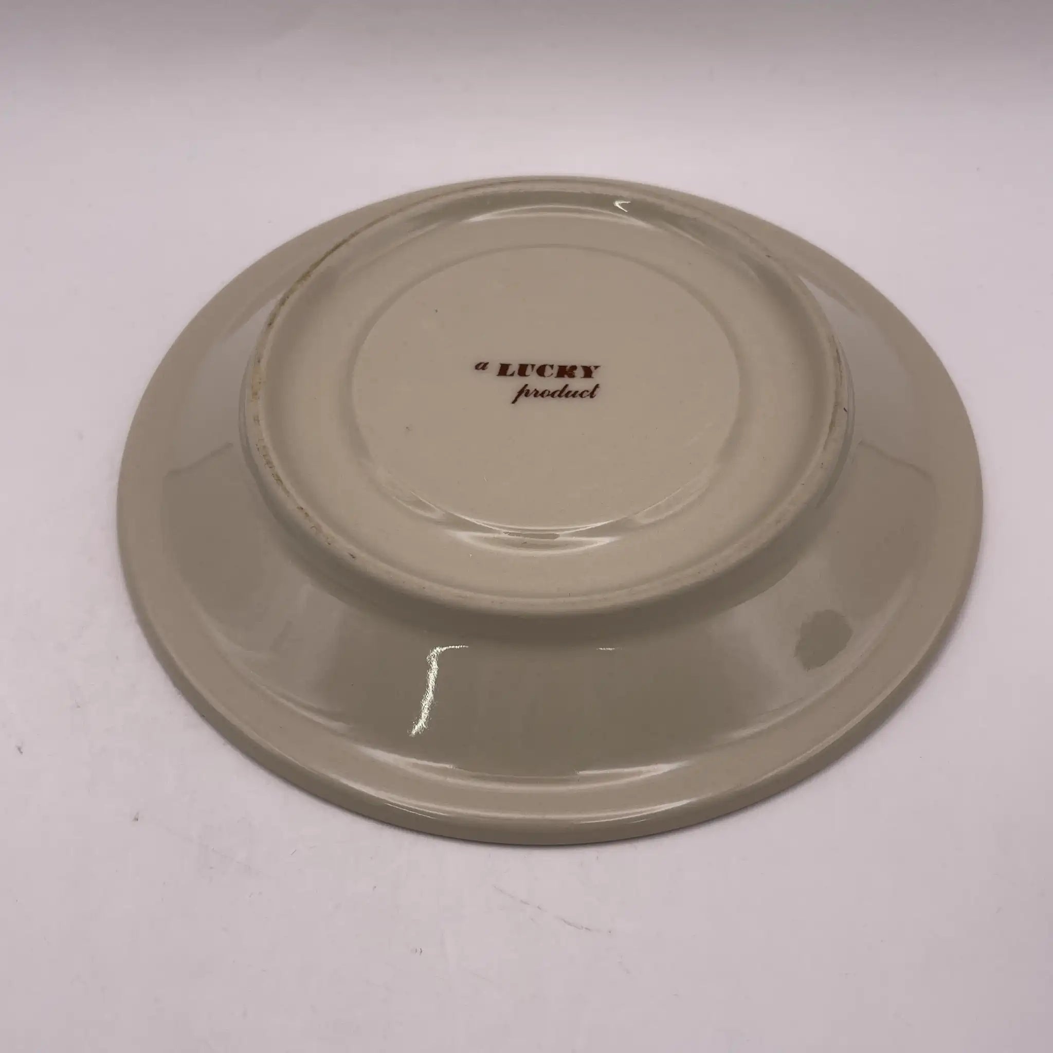 【复古】咖啡杯&茶托2p / LUCKY /估计20c后期/陶瓷/日本