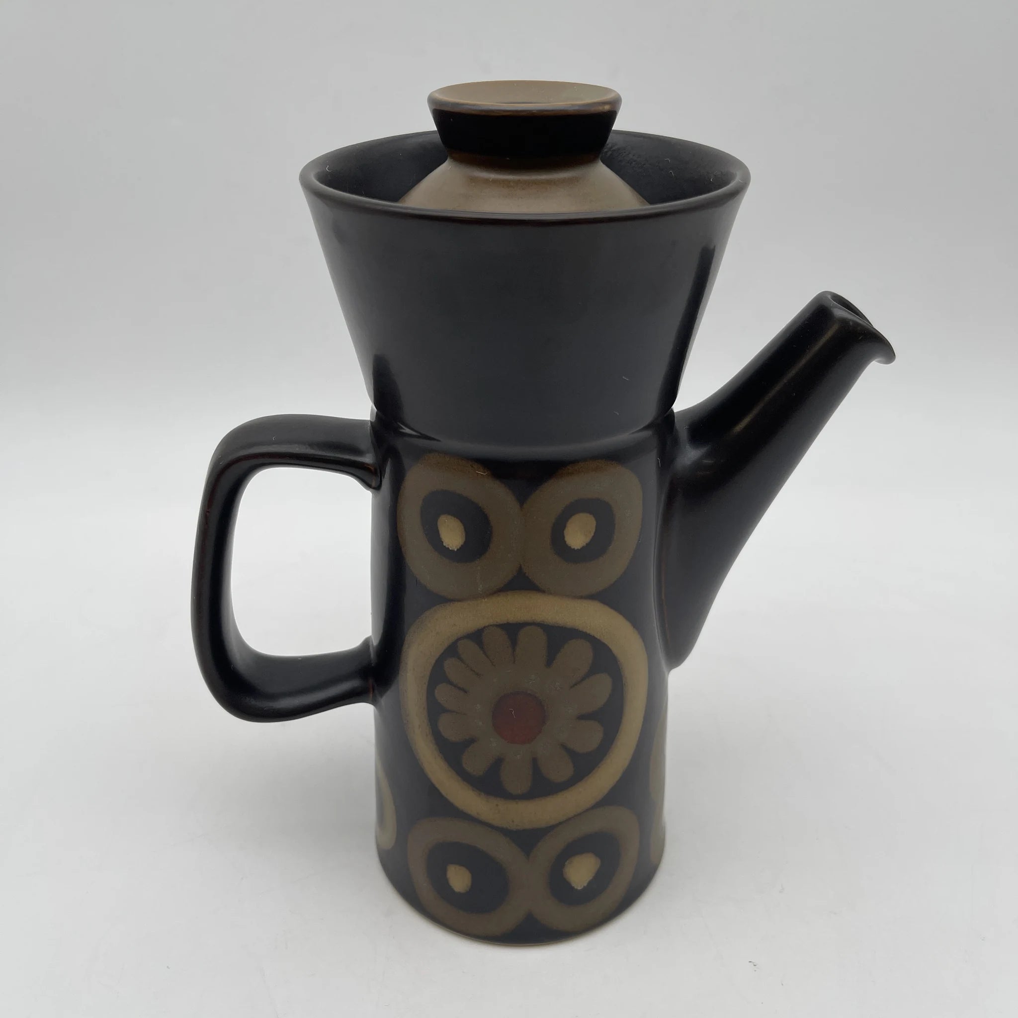 【复古】咖啡壶/ Denby(登比)/估计20c晚/石头服装/英国