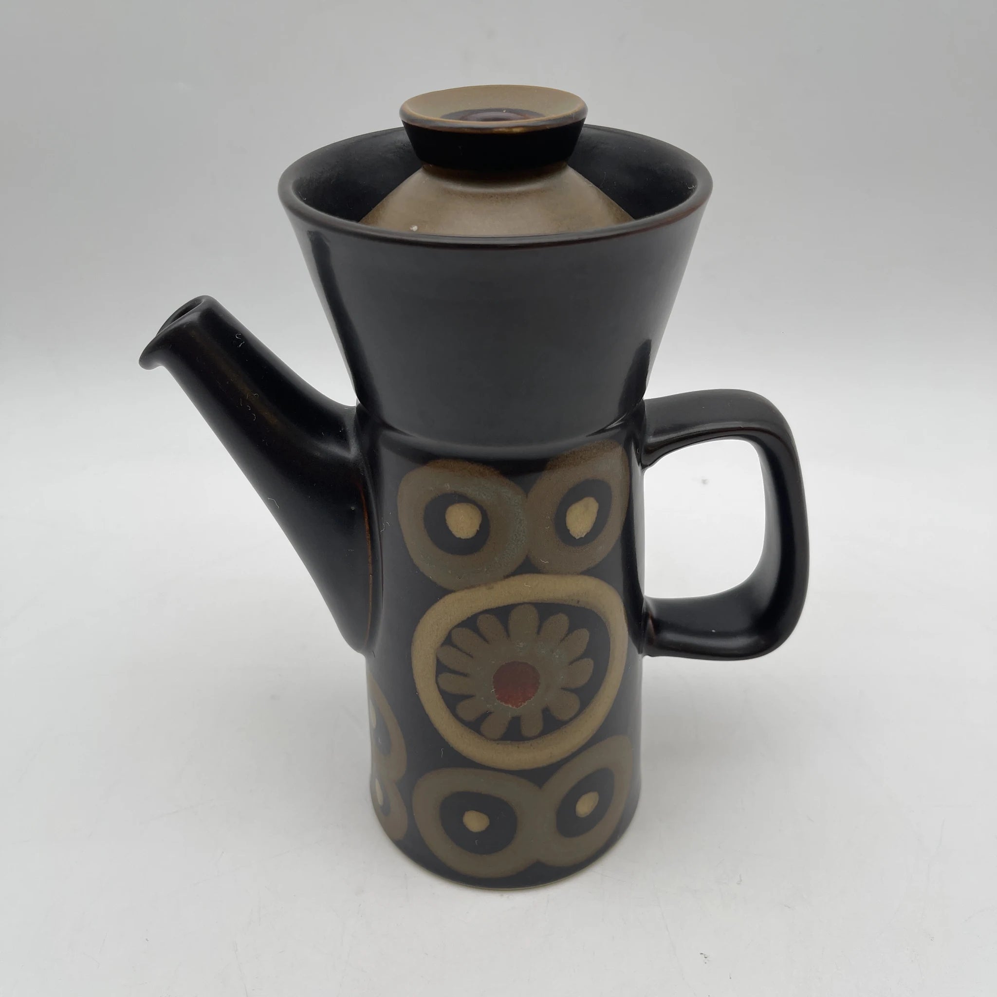 【复古】咖啡壶/ Denby(登比)/估计20c晚/石头服装/英国