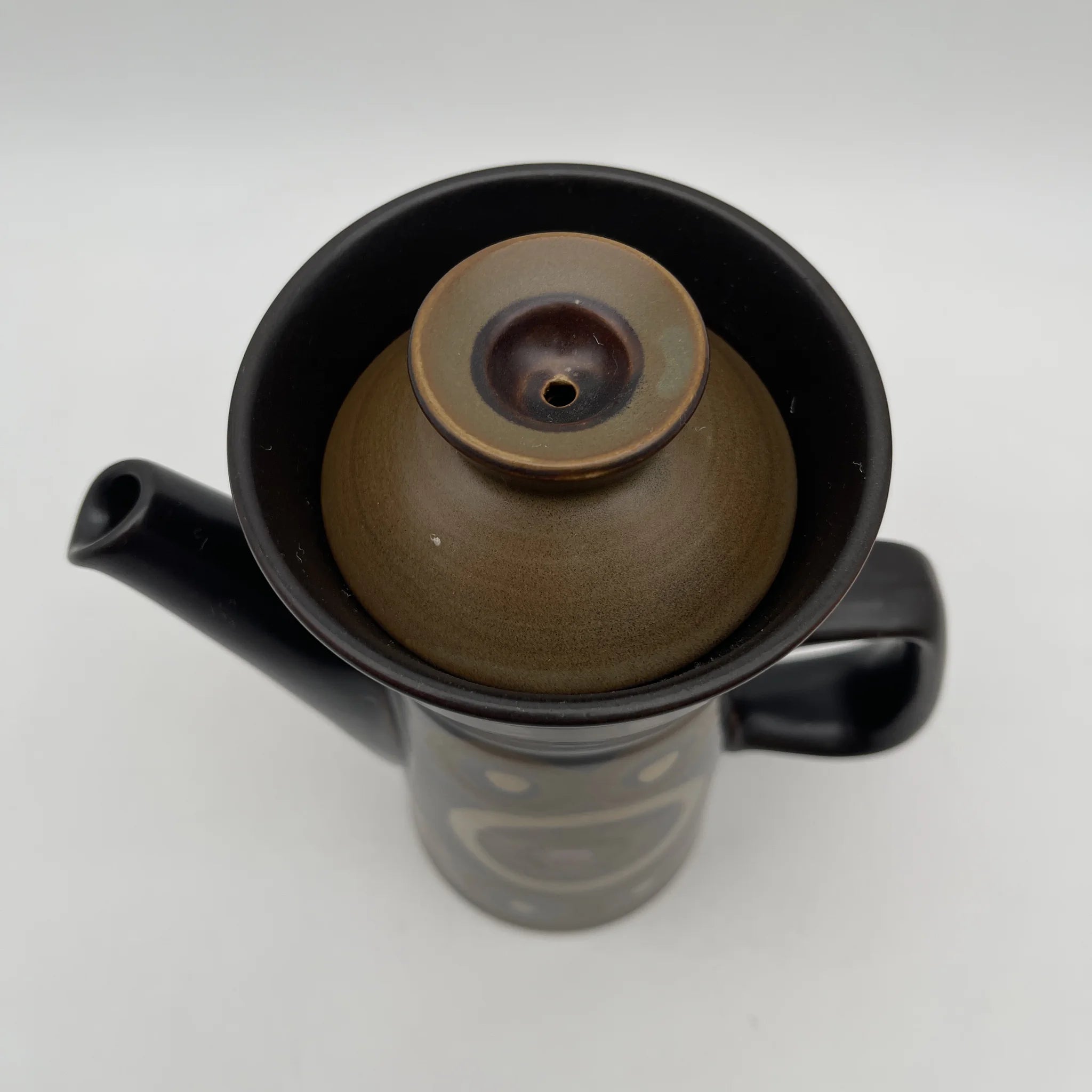 【复古】咖啡壶/ Denby(登比)/估计20c晚/石头服装/英国