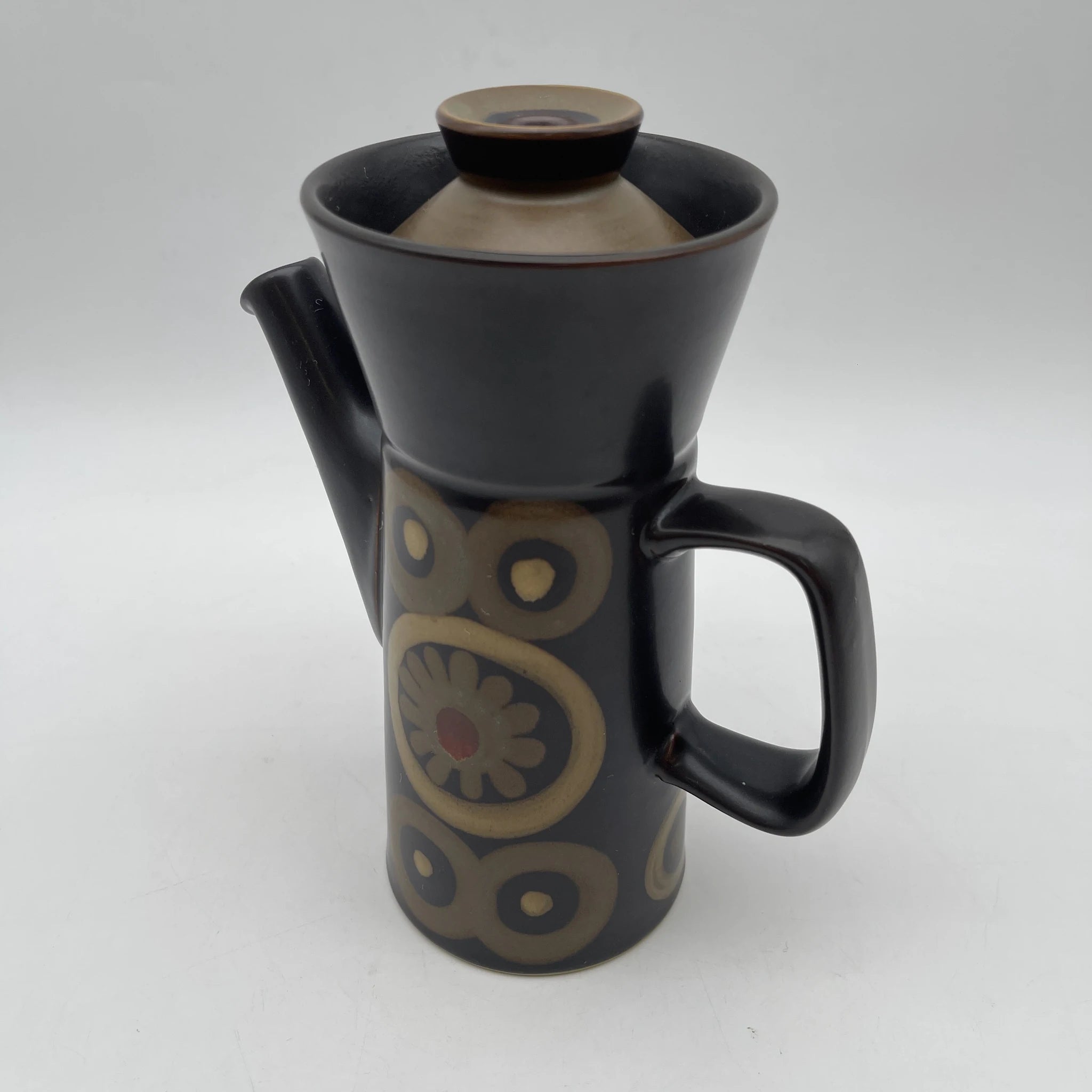 【复古】咖啡壶/ Denby(登比)/估计20c晚/石头服装/英国
