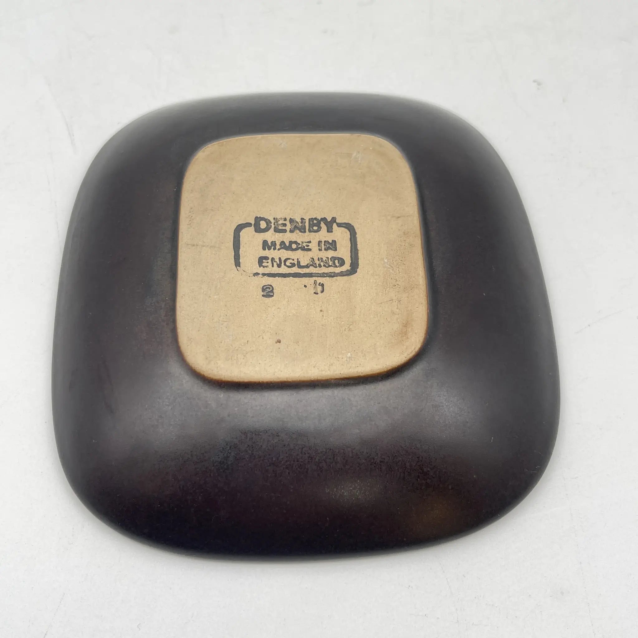 【复古】黄油盘(豆盘)/ Denby(登比)/估计20c晚/斯通服装/英国