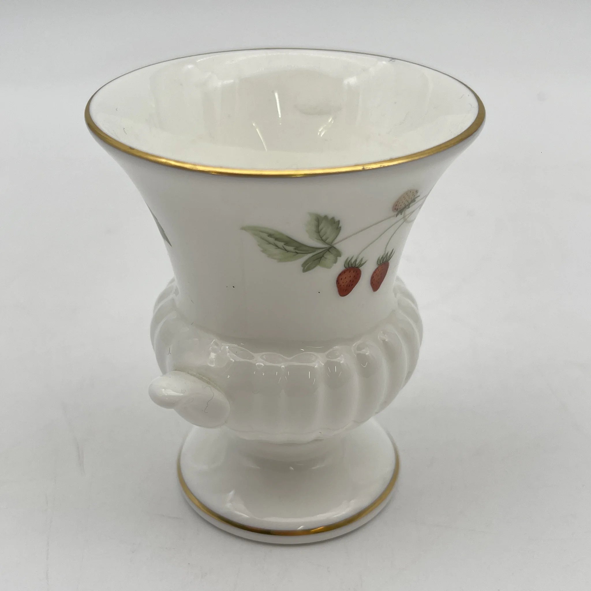 【リユース】 ミニチュア・ベース (花瓶) / Wedgewood / Wild Strawberry / 推定1990s / Bone China / イギリス / ボタニカルアート