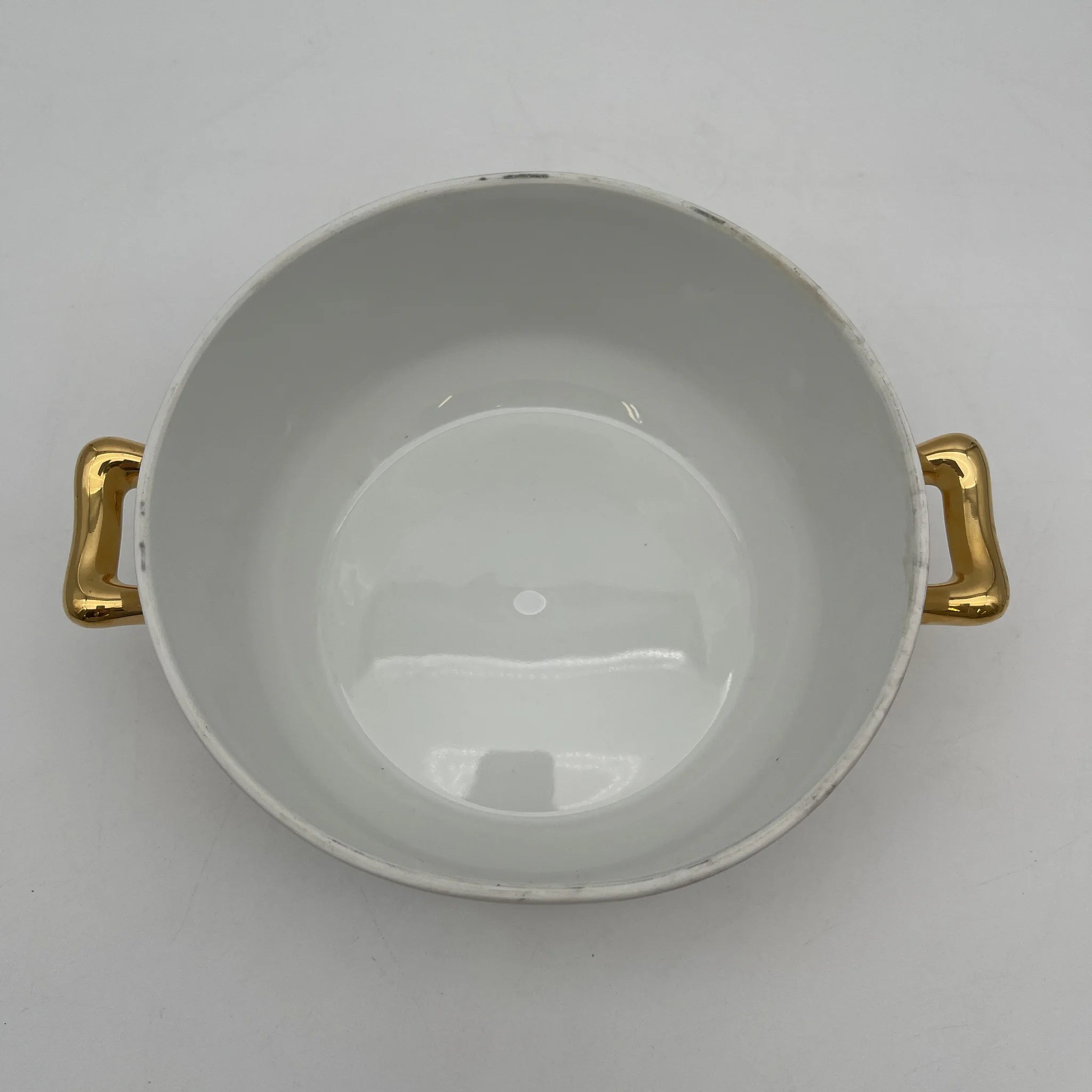 【リユース】 キャセロール (蓋付き深型グラタン皿) / Royal Worcester / Evesham / 推定1980-90s / Bone China / イギリス / ボタニカルアート, 金彩