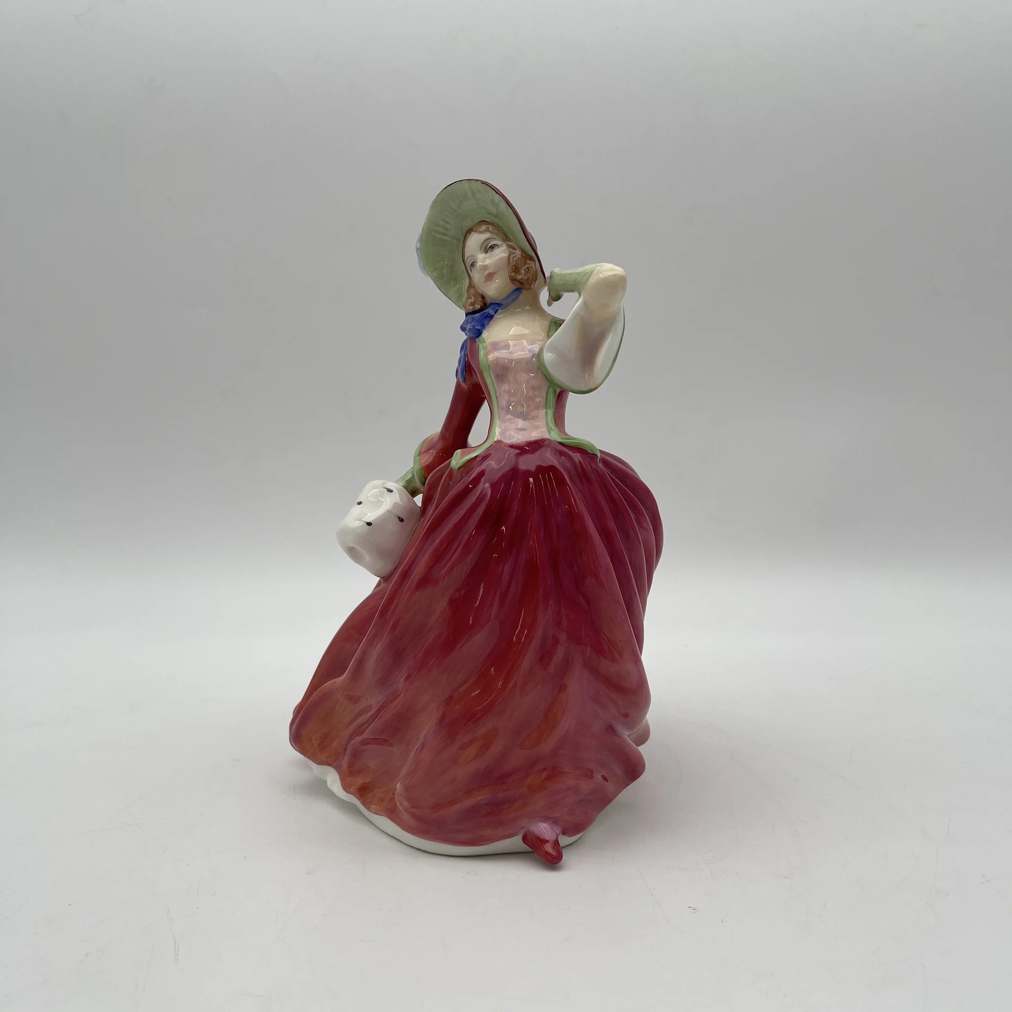 【复古】陶瓷器玩偶/ Royal Doulton / Autumn Breezes / 20c中后期/ Bone China /英国/ Leslie Harradine,手绘