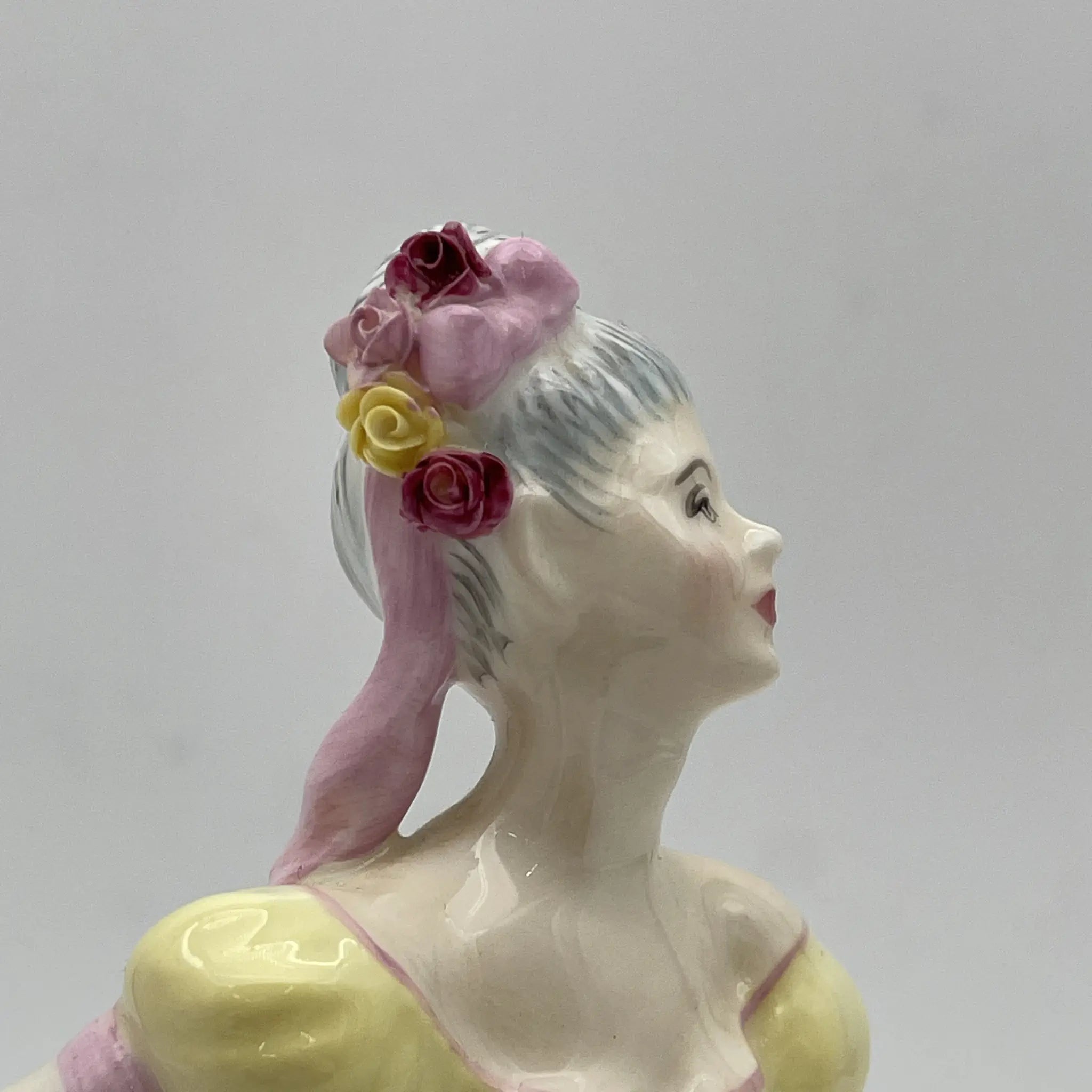 【复古】陶俑/ Royal Doulton / Ninette / 20c后期/ Bone China /英国/ Peggy Davies,手绘