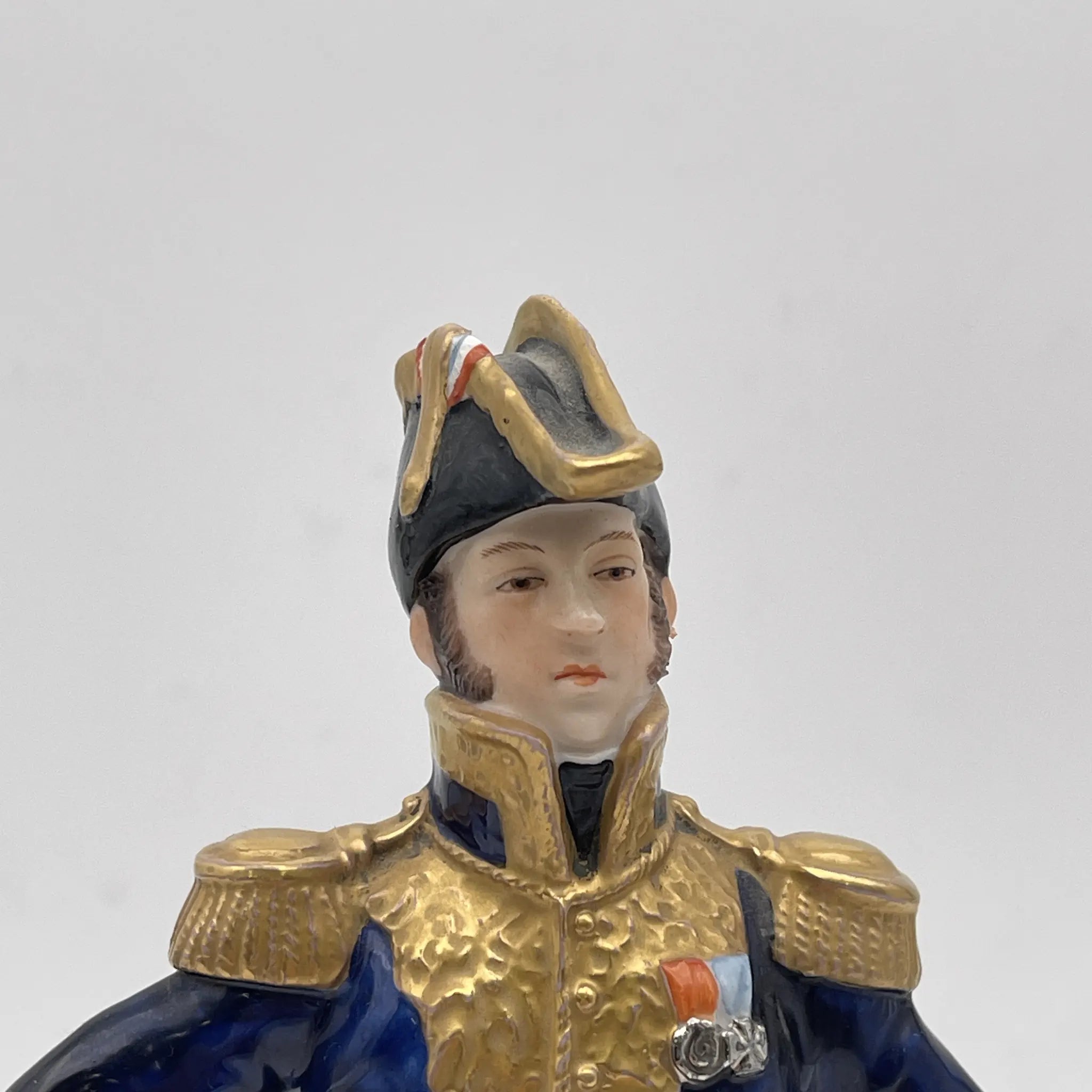 【复古】模型(陶瓷娃娃)/ Exelmans /估计20c中后期/瓷器/法国/拿破仑军队,手绘