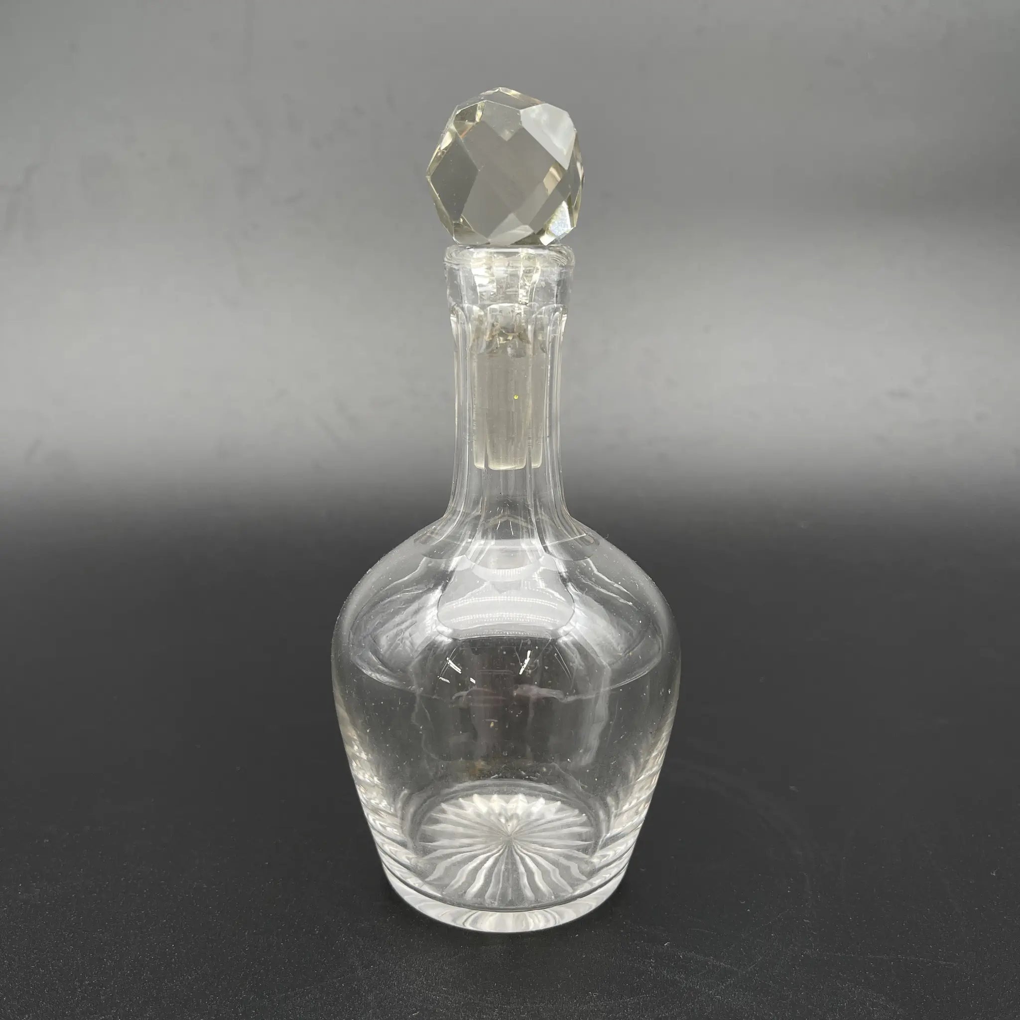 【古董】decanta /估计20c早期/水晶玻璃/欧洲