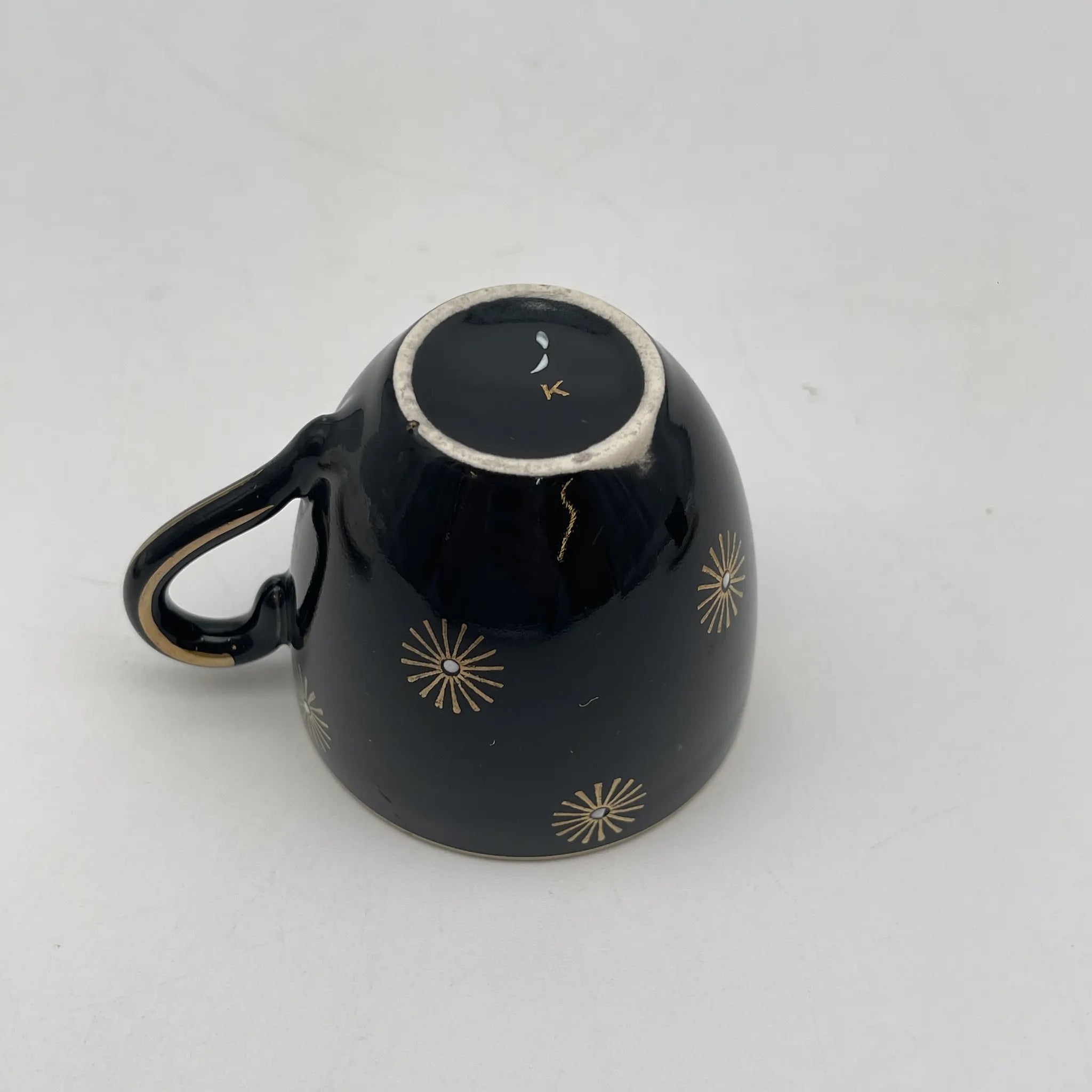 【复古】杯和碟子2p / Alfred Meakin / Midnight Star /估计20c中期/铁石/英国/中世纪,星爆
