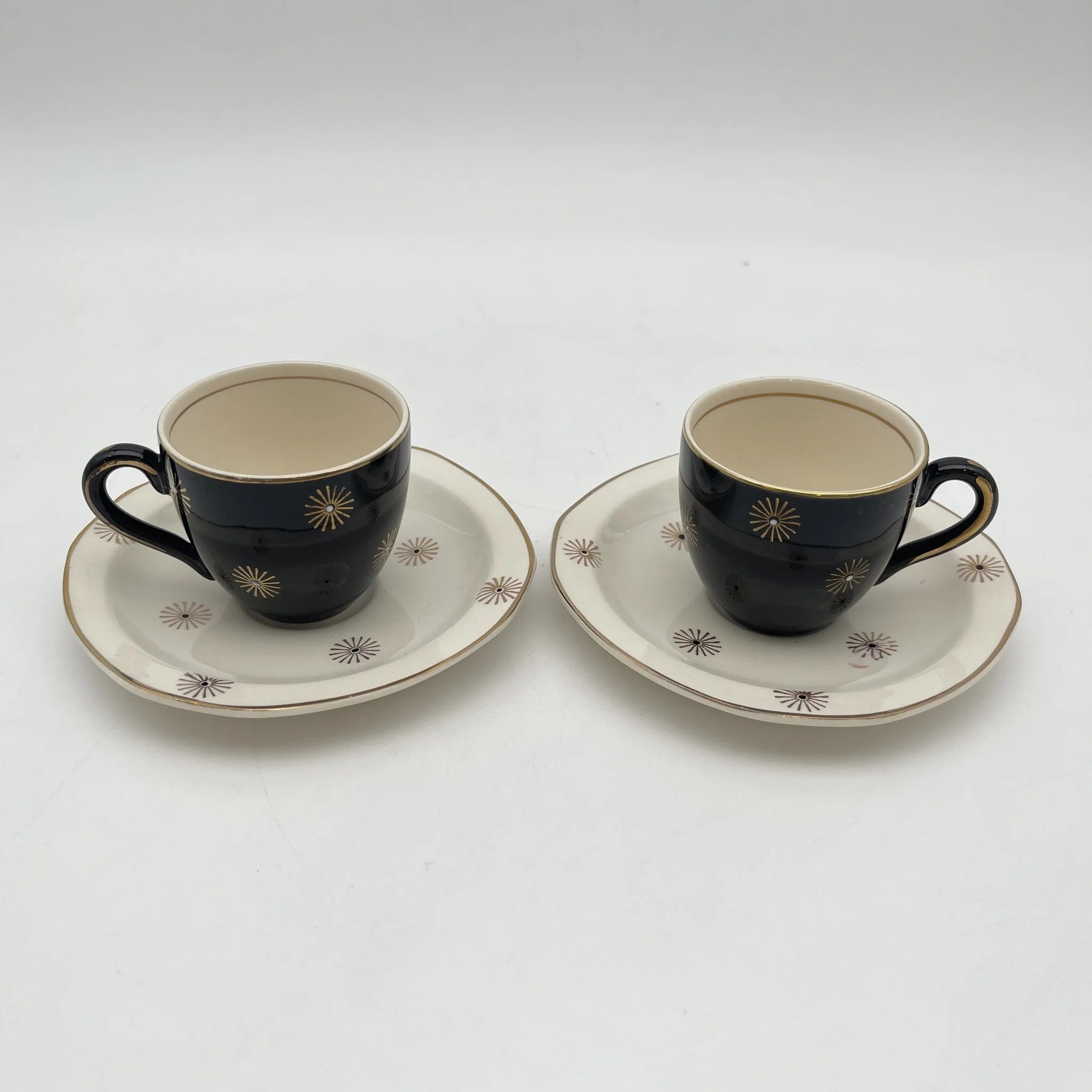 【复古】杯和碟子2p / Alfred Meakin / Midnight Star /估计20c中期/铁石/英国/中世纪,星爆