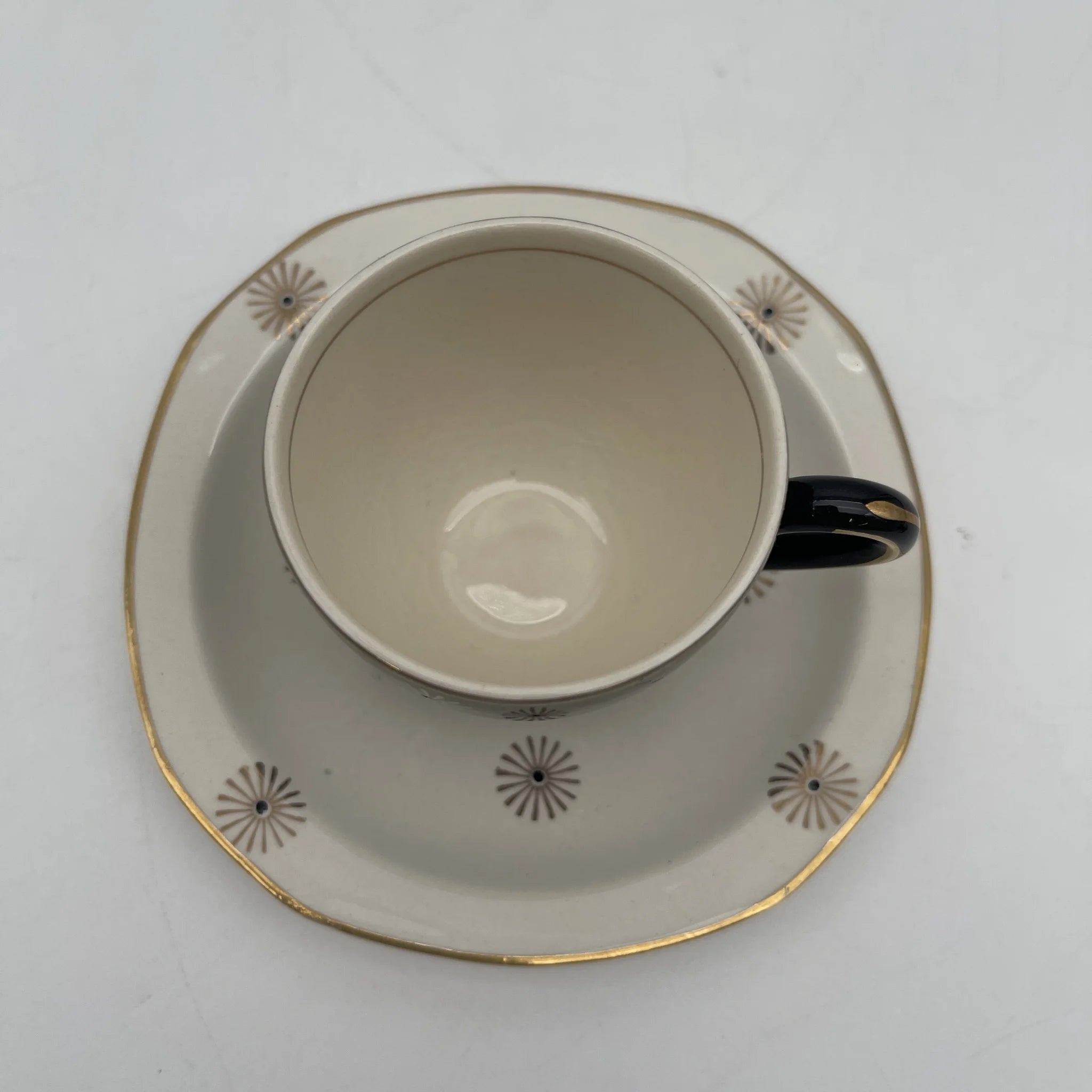 【复古】杯和碟子2p / Alfred Meakin / Midnight Star /估计20c中期/铁石/英国/中世纪,星爆