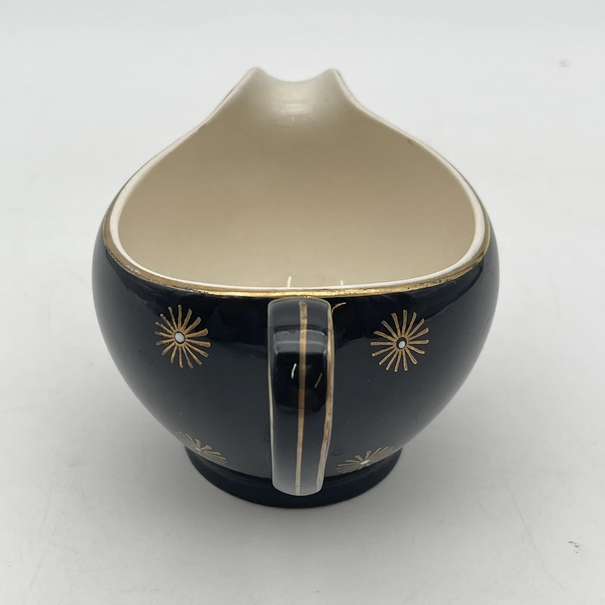 【复古】牛奶壶/ Alfred Meakin / Midnight Star /估计20c中期/铁石/英国/中世纪, 星爆